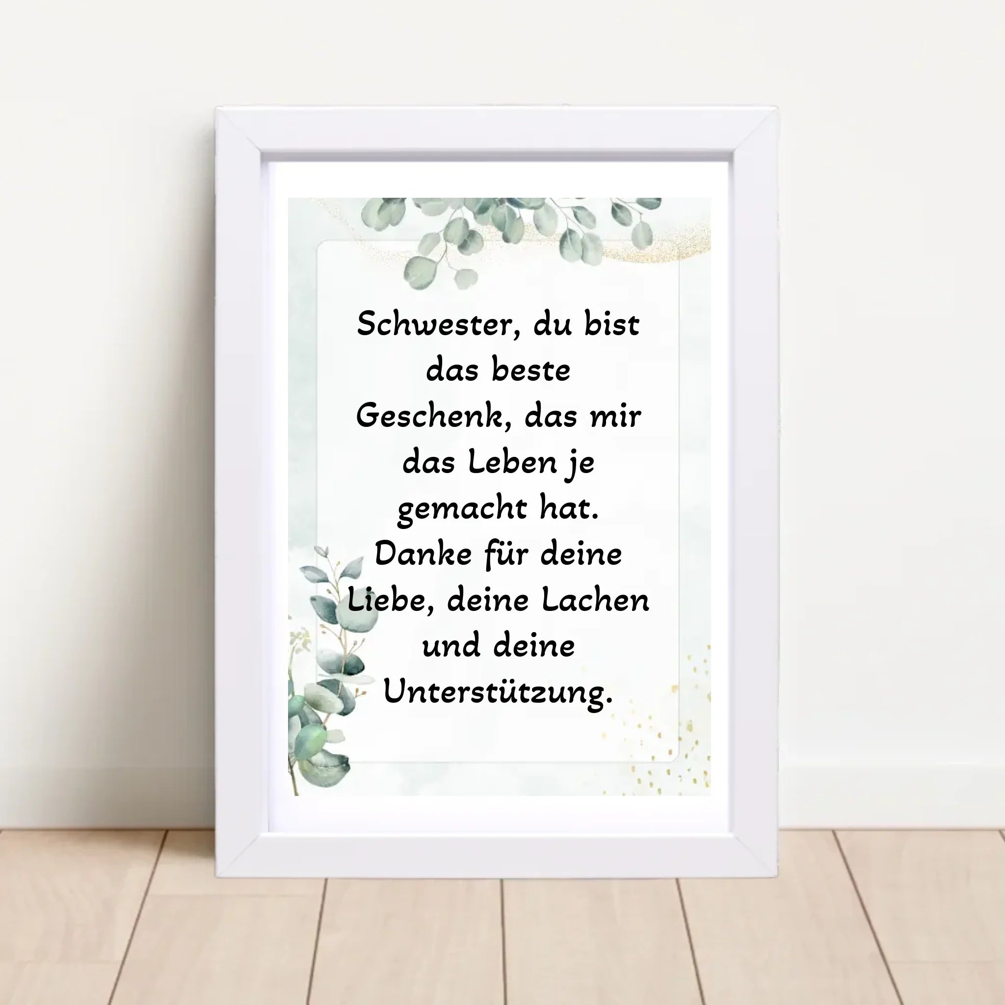 Schwestern Spruch Posterdruck personalisiert - Cantty