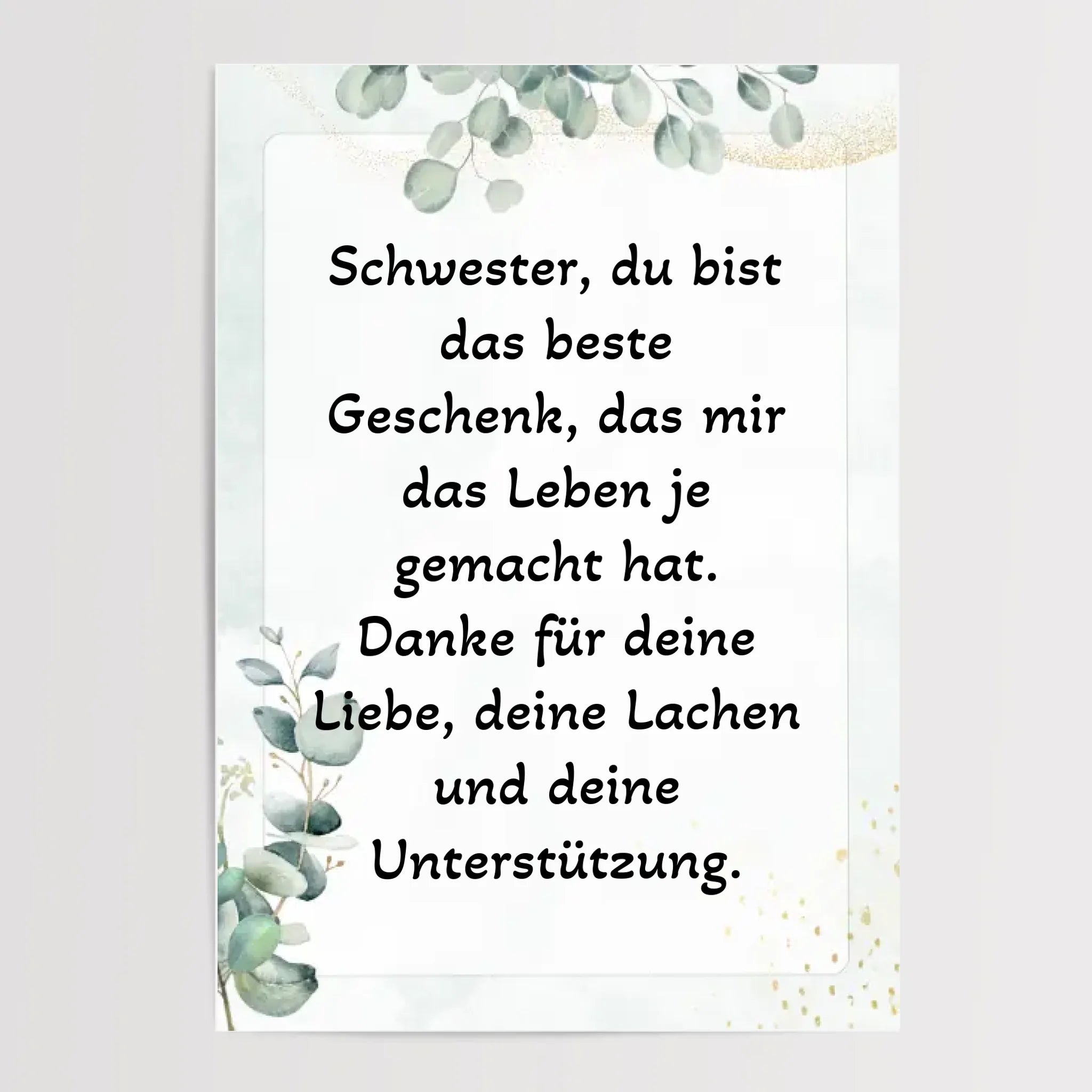 Schwestern Spruch Posterdruck personalisiert - Cantty