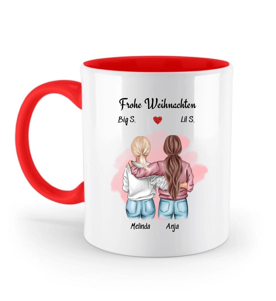 Schwestern Tasse personalisiert Geschenk Weihnachten - Cantty