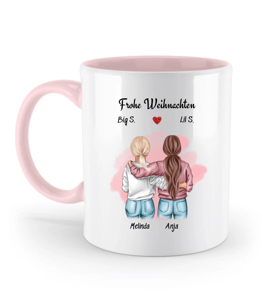 Schwestern Tasse personalisiert Geschenk Weihnachten - Cantty