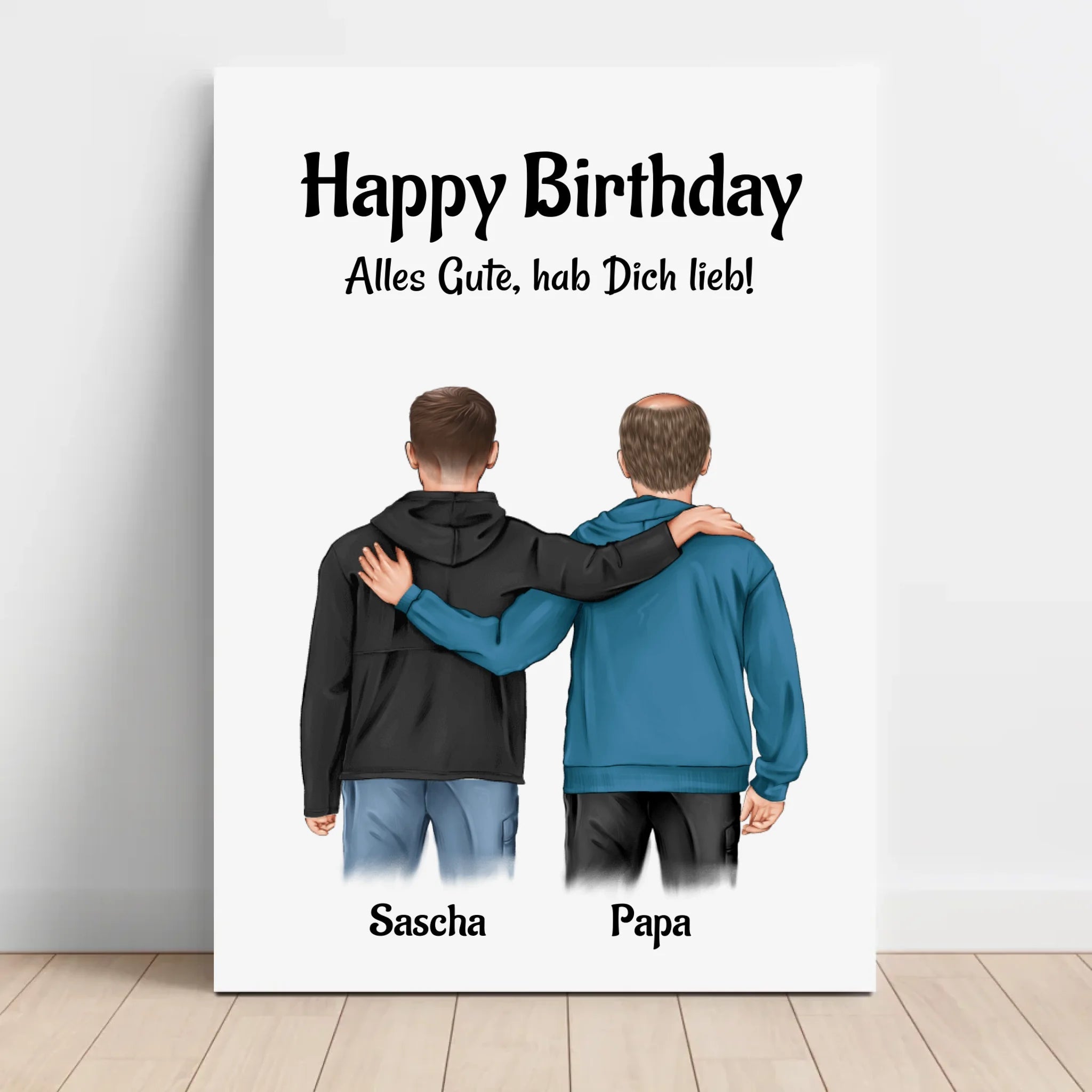 Sohn Geburtstag Geschenk von Papa Leinwandbild - Cantty