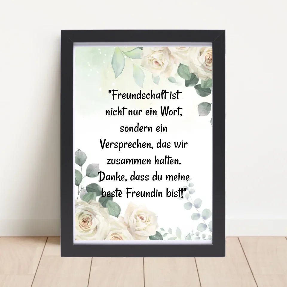 Spruch für beste Freundin Poster personalisiert - Cantty