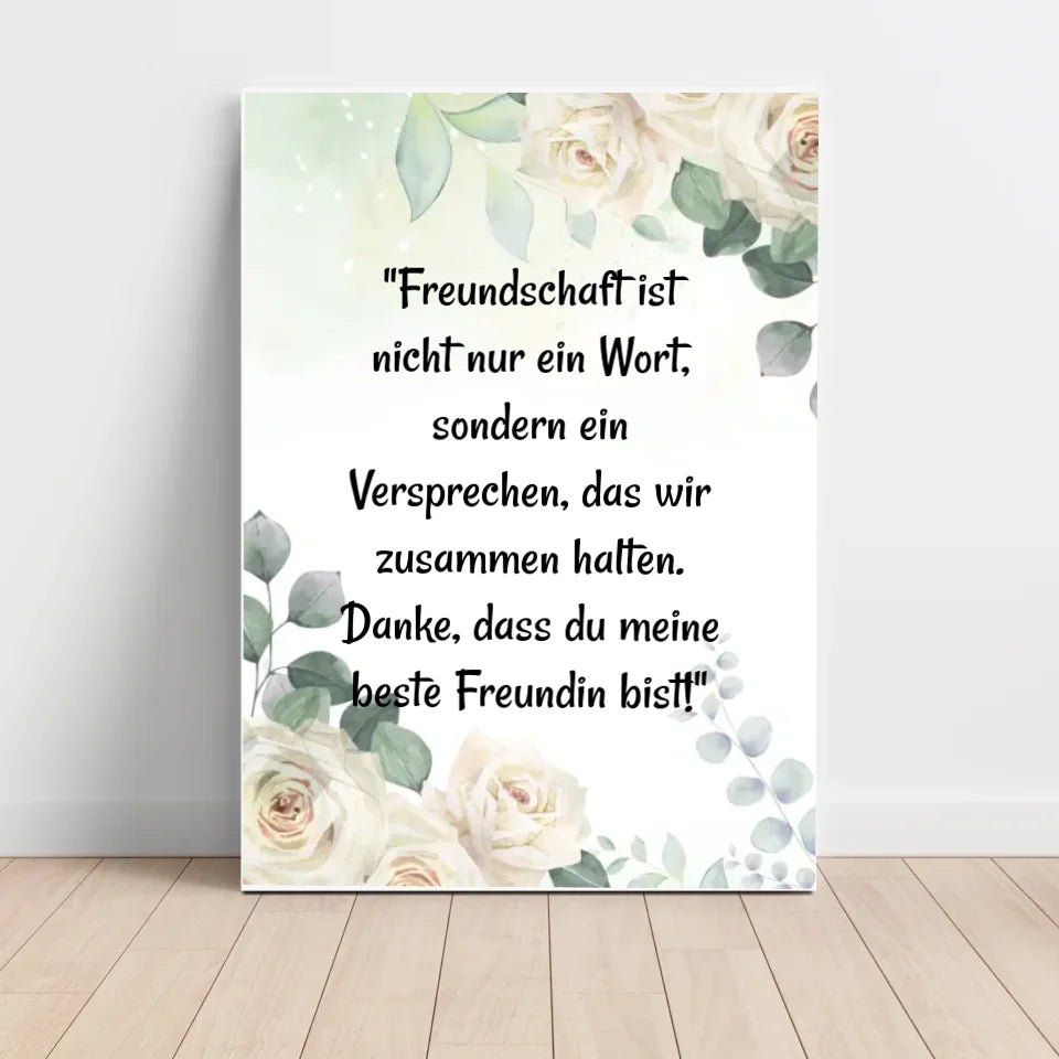 Spruch für beste Freundin Poster personalisiert - Cantty