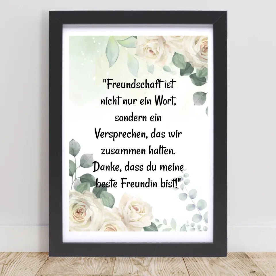 Spruch für beste Freundin Poster personalisiert - Cantty