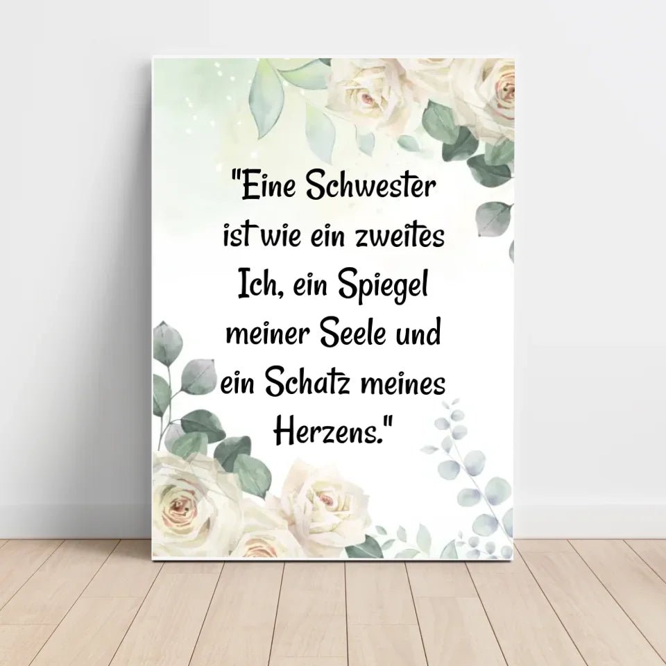 Spruch für Schwester als Geschenk Posterdruck - Cantty