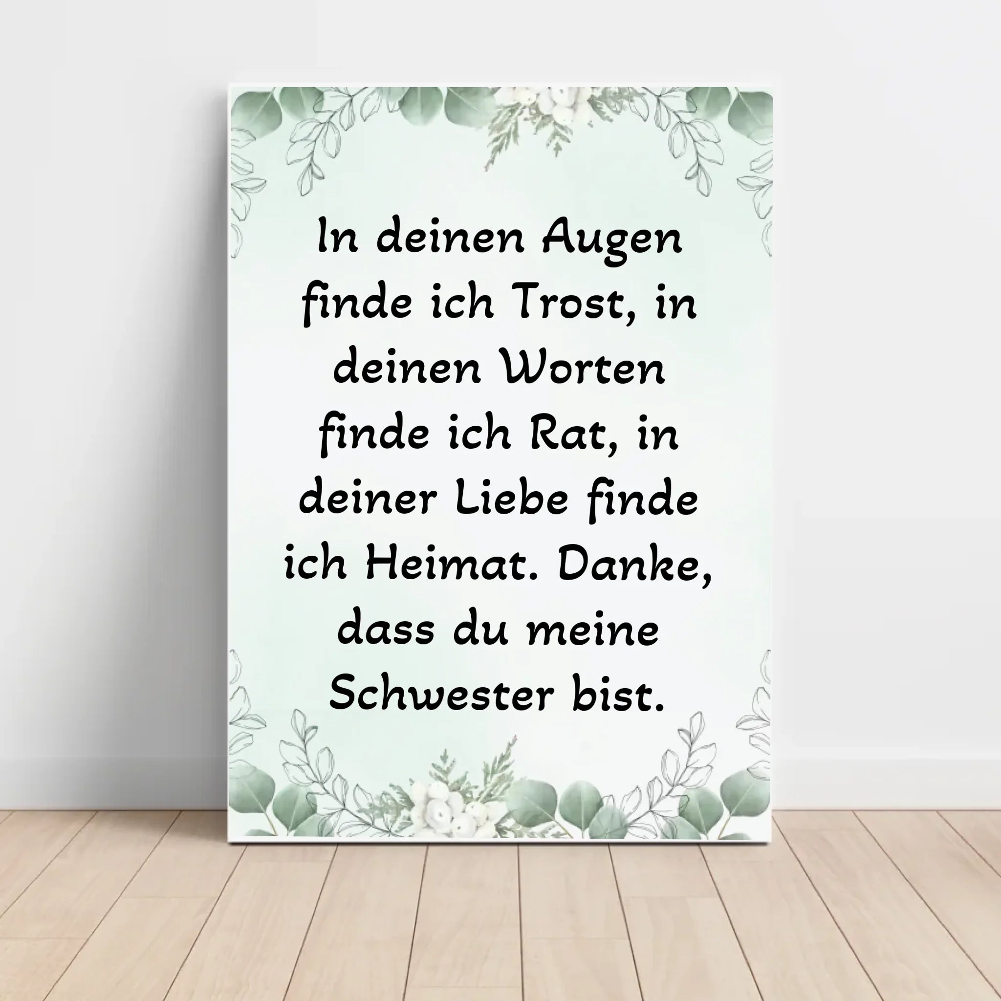 Spruch Poster für Schwester personalisiert - Cantty