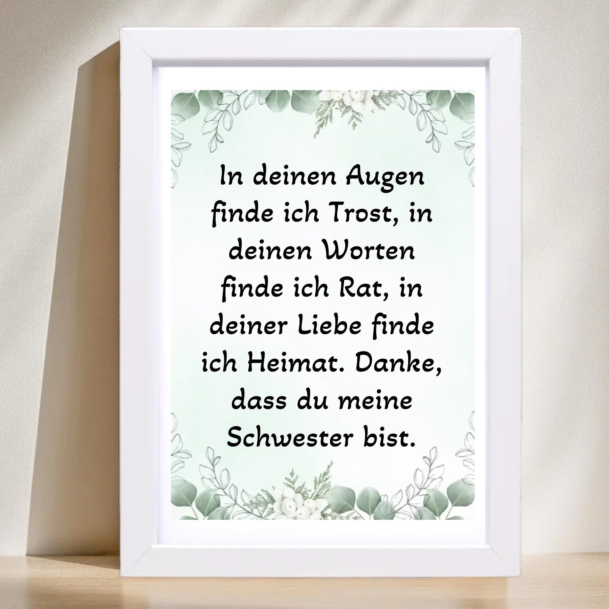 Spruch Poster für Schwester personalisiert - Cantty