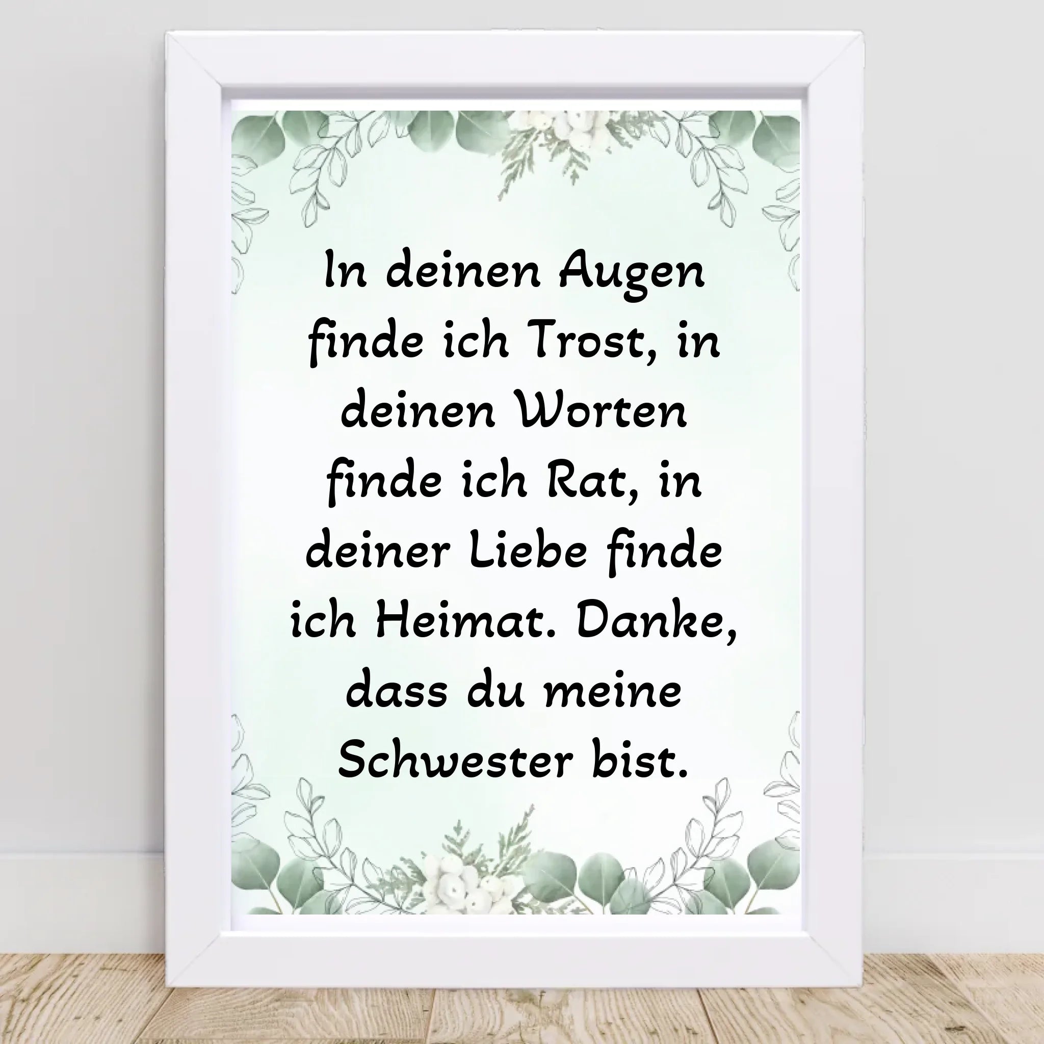 Spruch Poster für Schwester personalisiert - Cantty