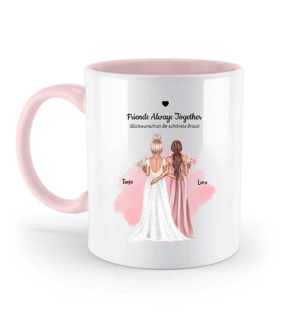 Tasse beste Freundin Hochzeit & JGA personalisiert - Cantty