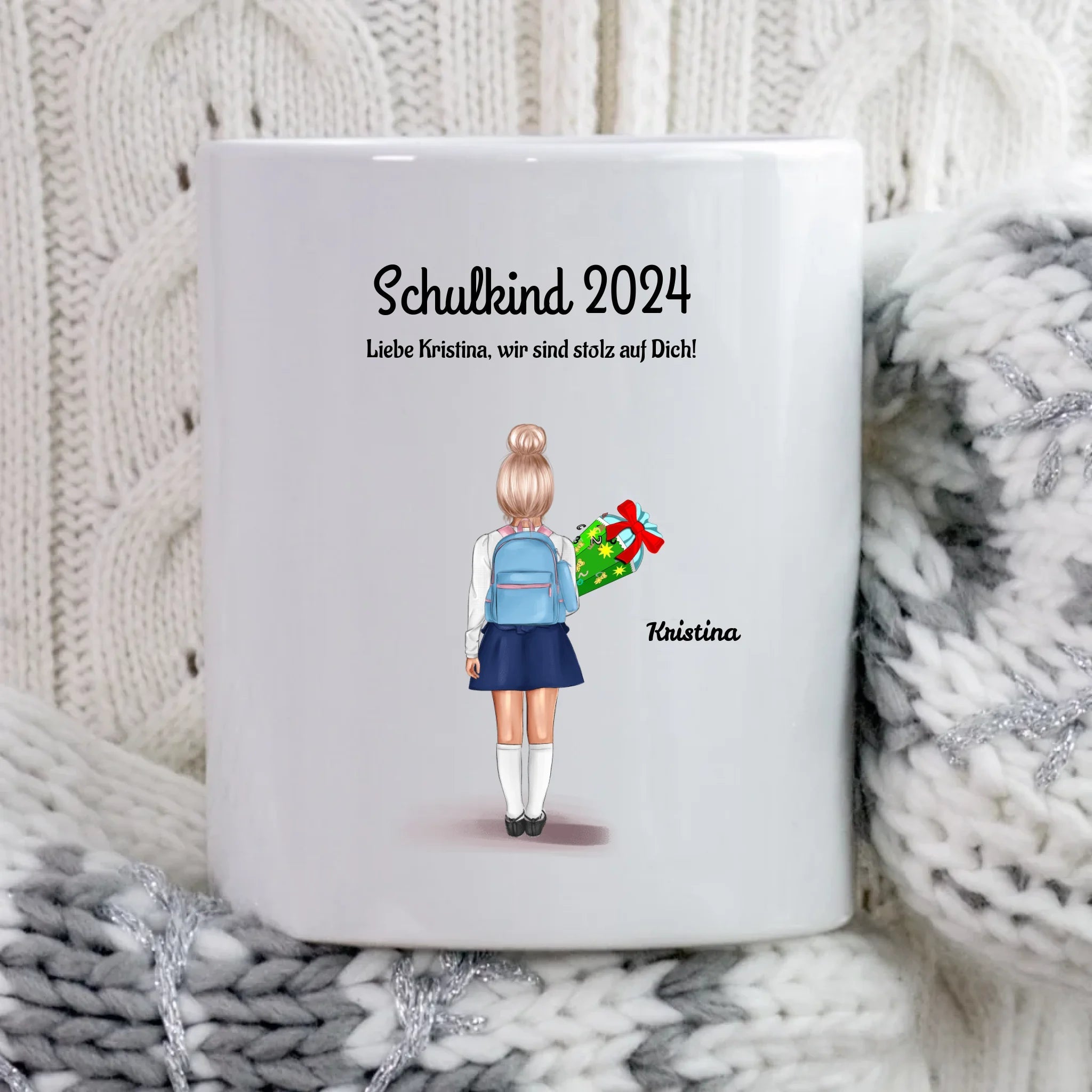 Tasse Einschulung Schulkind Mädchen - Cantty