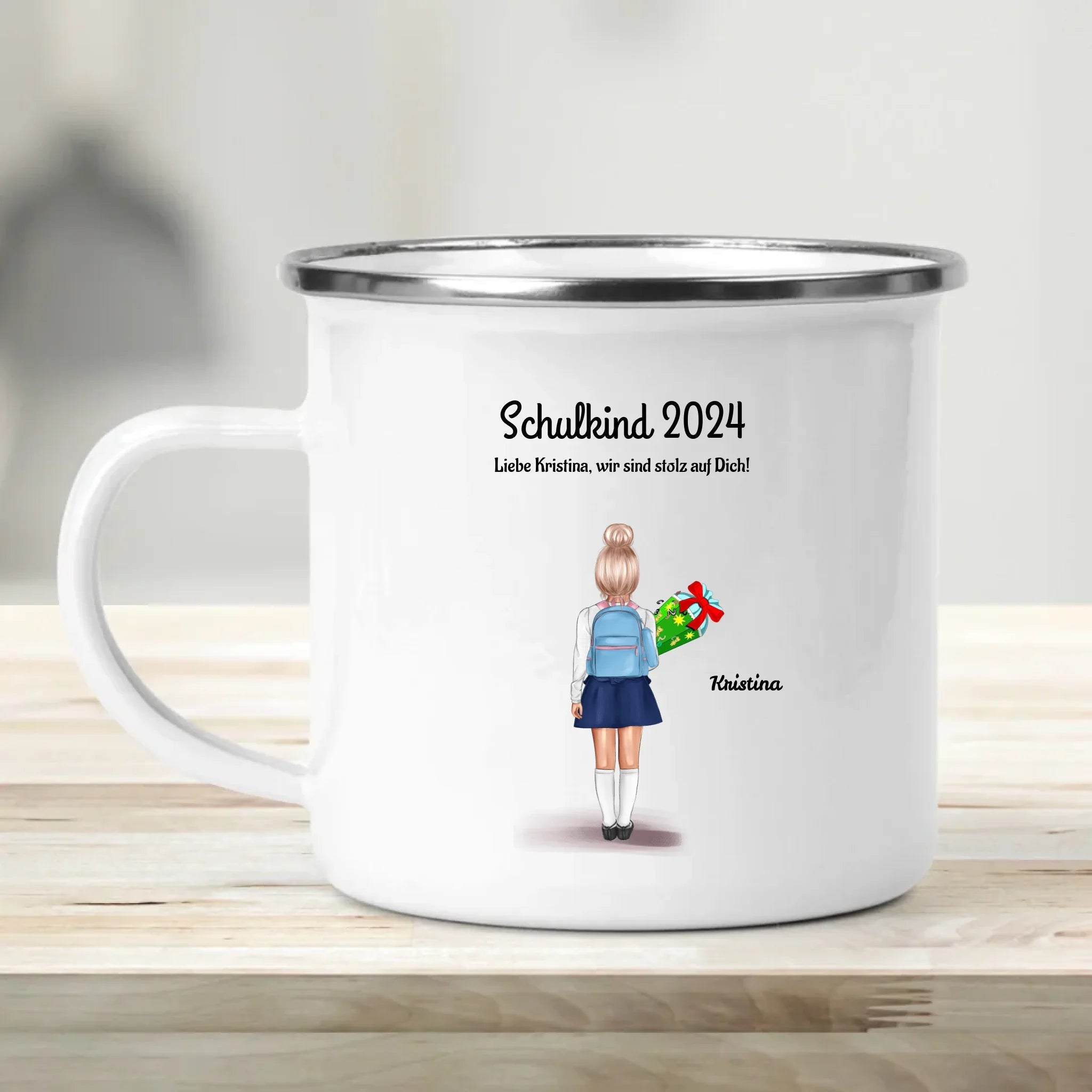 Tasse Einschulung Schulkind Mädchen - Cantty