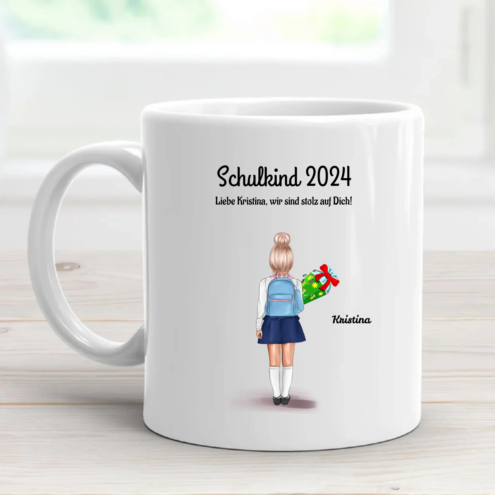 Tasse Einschulung Schulkind Mädchen - Cantty