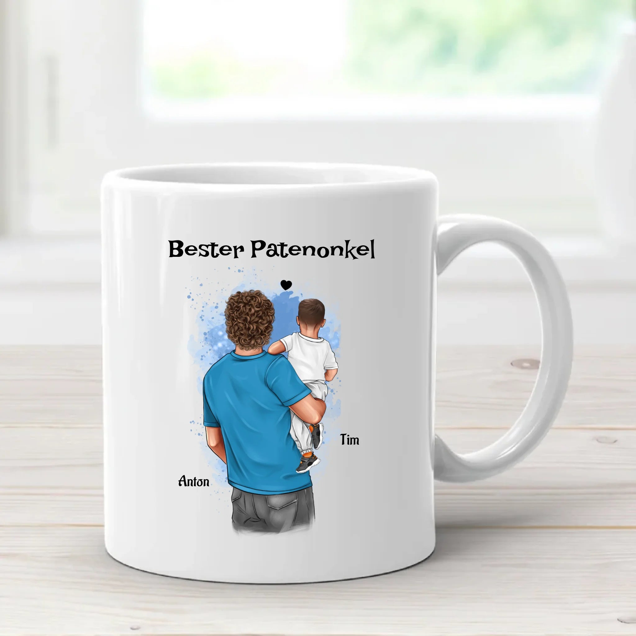 Tasse für besten Patenonkel Bild mit Patenkind Junge - Cantty