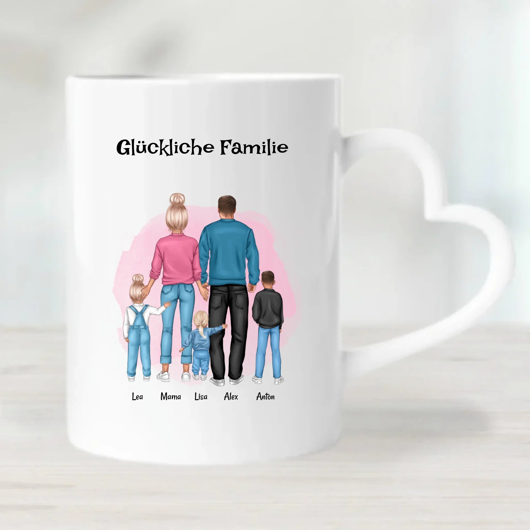 Tasse Geschenk für Familie mit Junge & Mädchen Kindern - Cantty