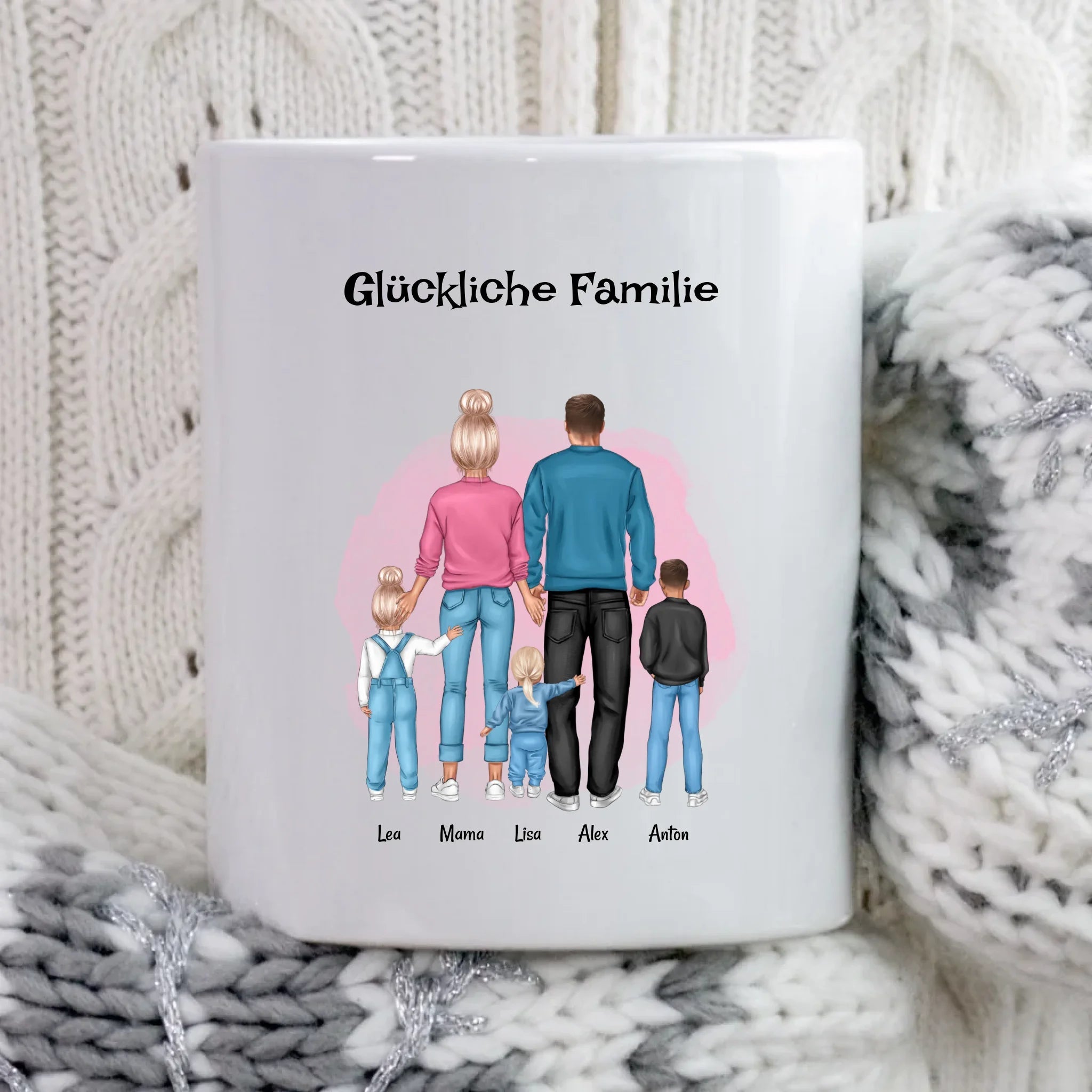 Tasse Geschenk für Familie mit Junge & Mädchen Kindern - Cantty