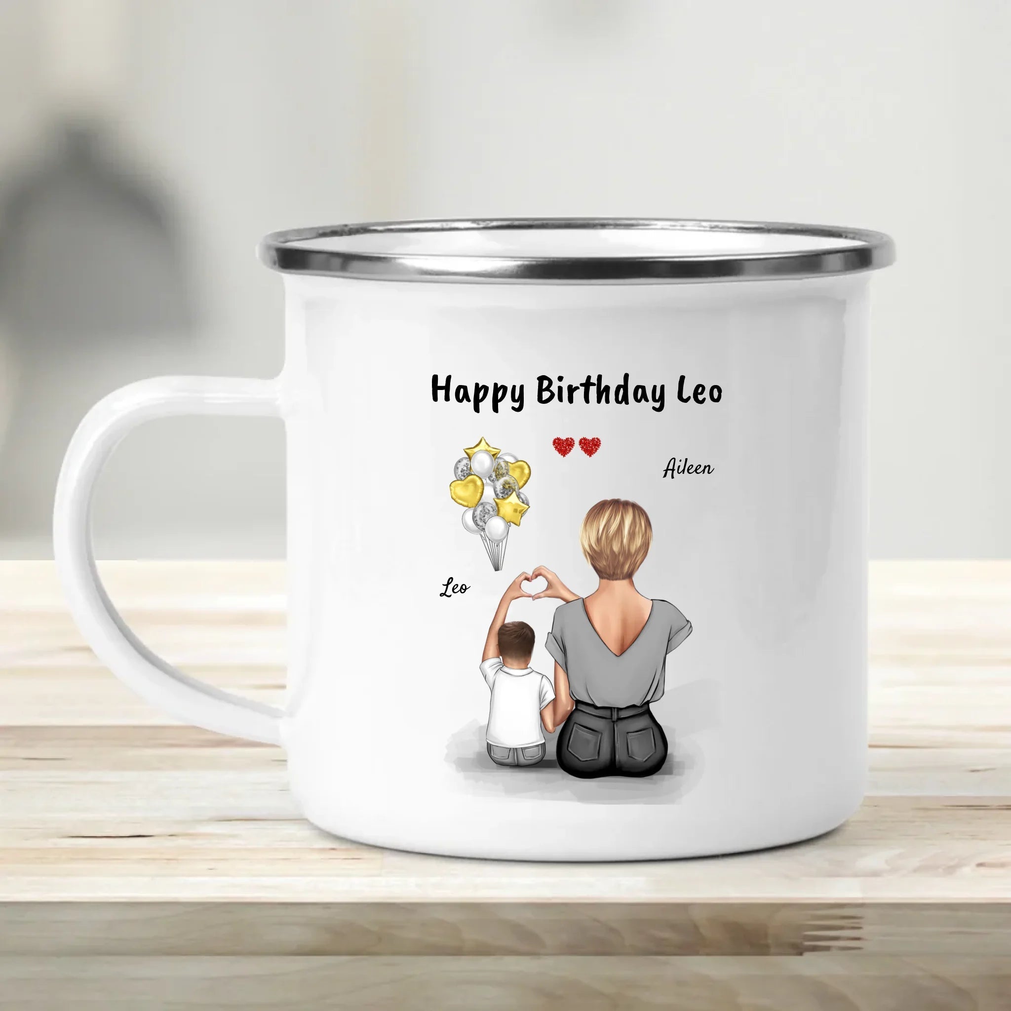 Tasse Geschenk für Mutter und Sohn mit Namen - Cantty