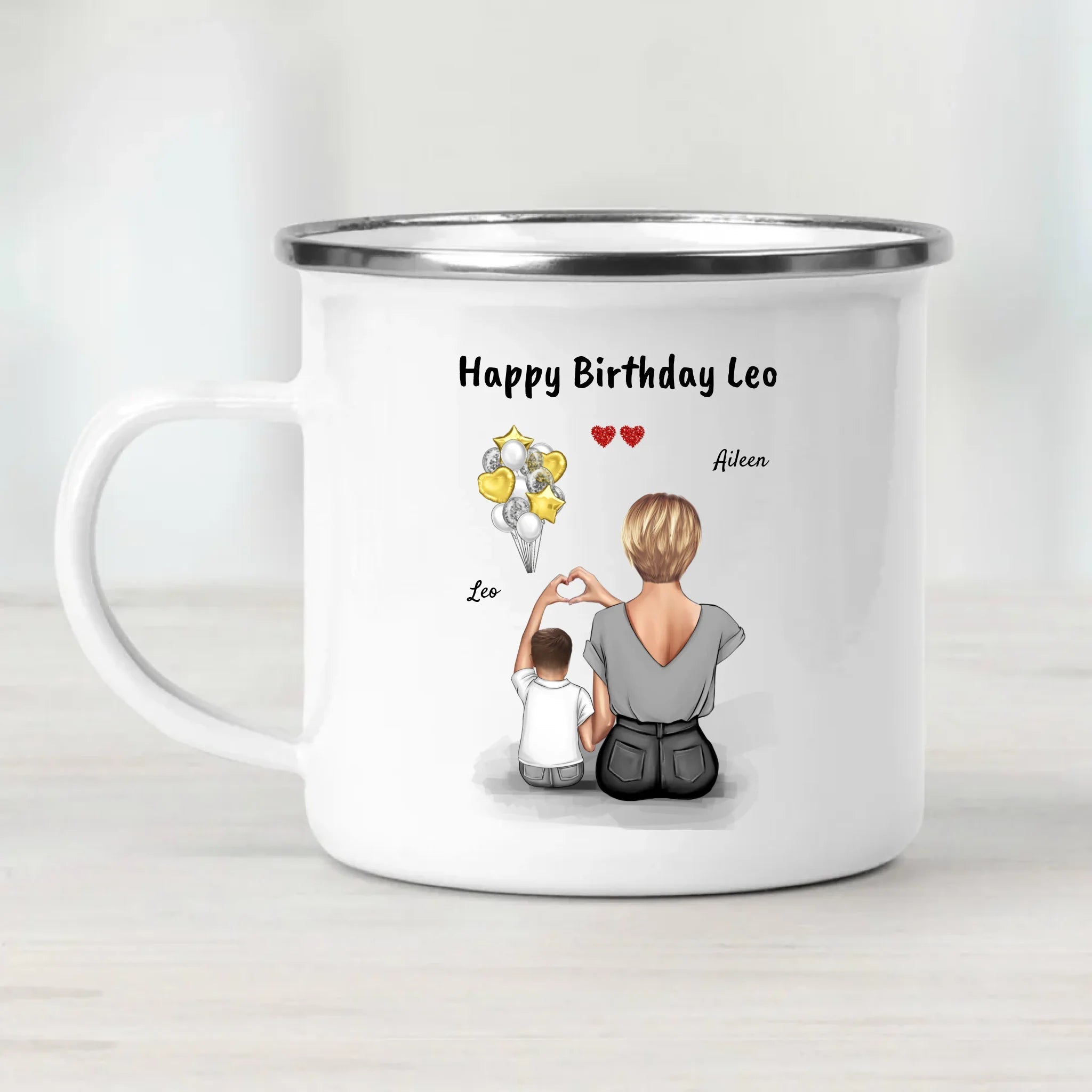 Tasse Geschenk für Mutter und Sohn mit Namen - Cantty