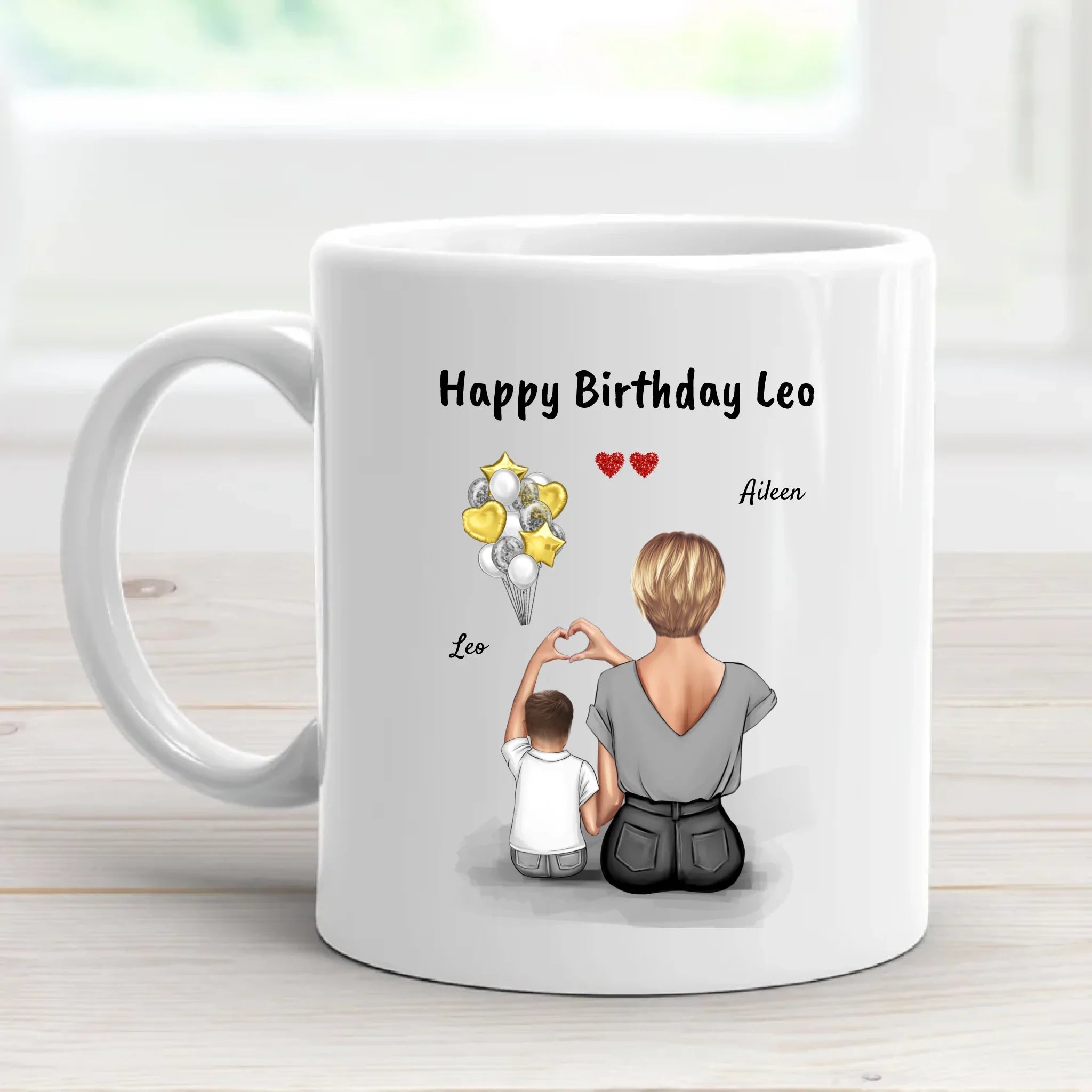 Tasse Geschenk für Mutter und Sohn mit Namen - Cantty