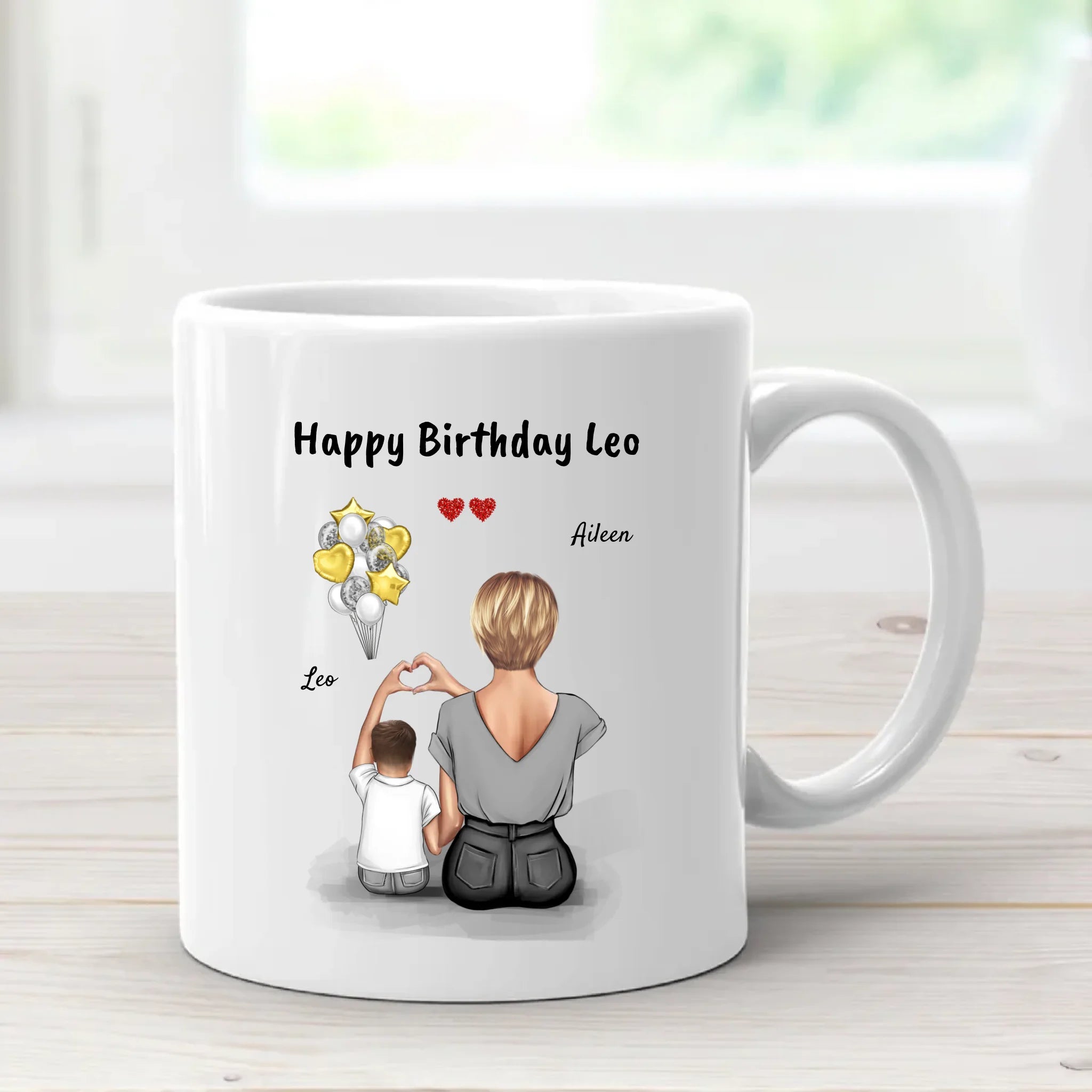 Tasse Geschenk für Mutter und Sohn mit Namen - Cantty