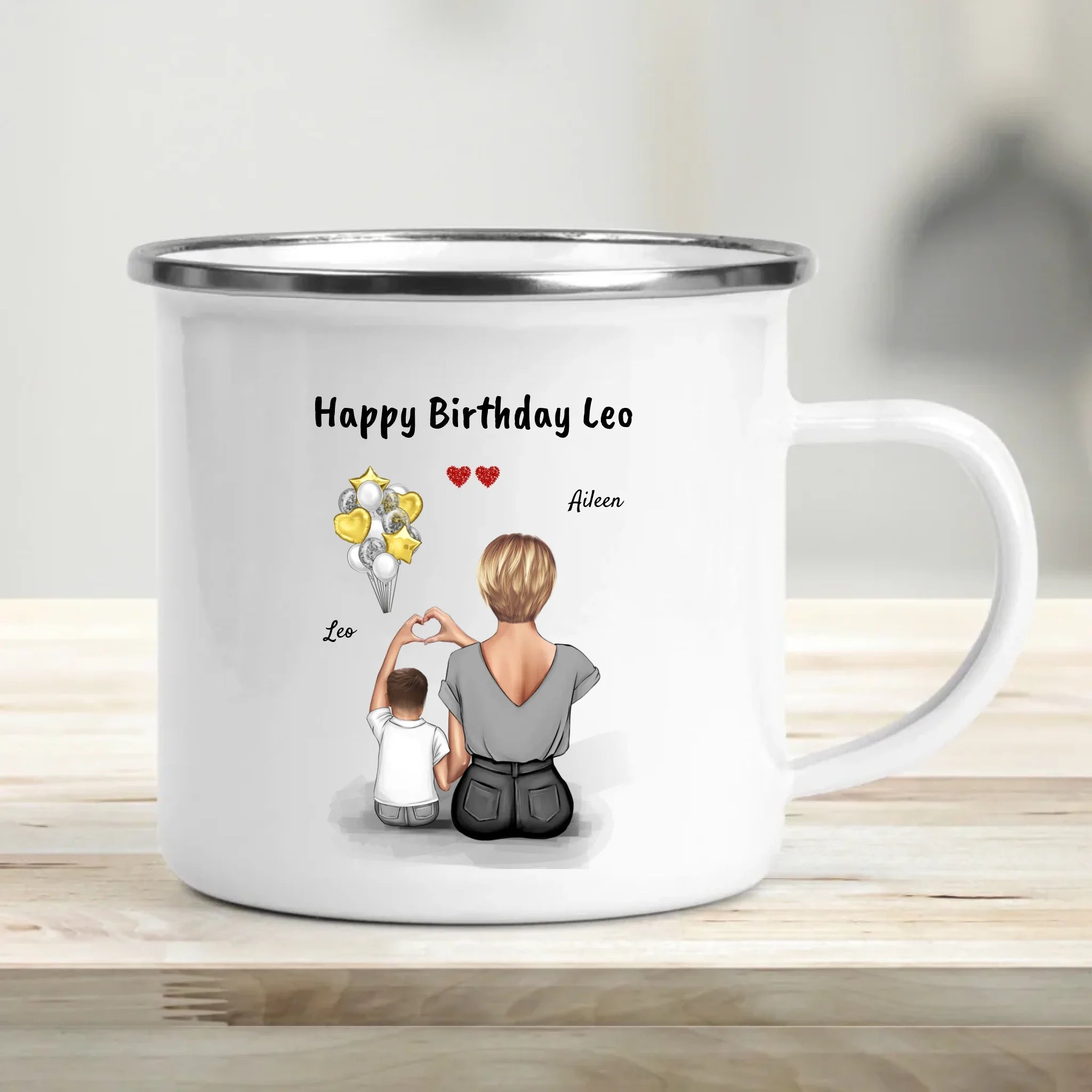 Tasse Geschenk für Mutter und Sohn mit Namen - Cantty