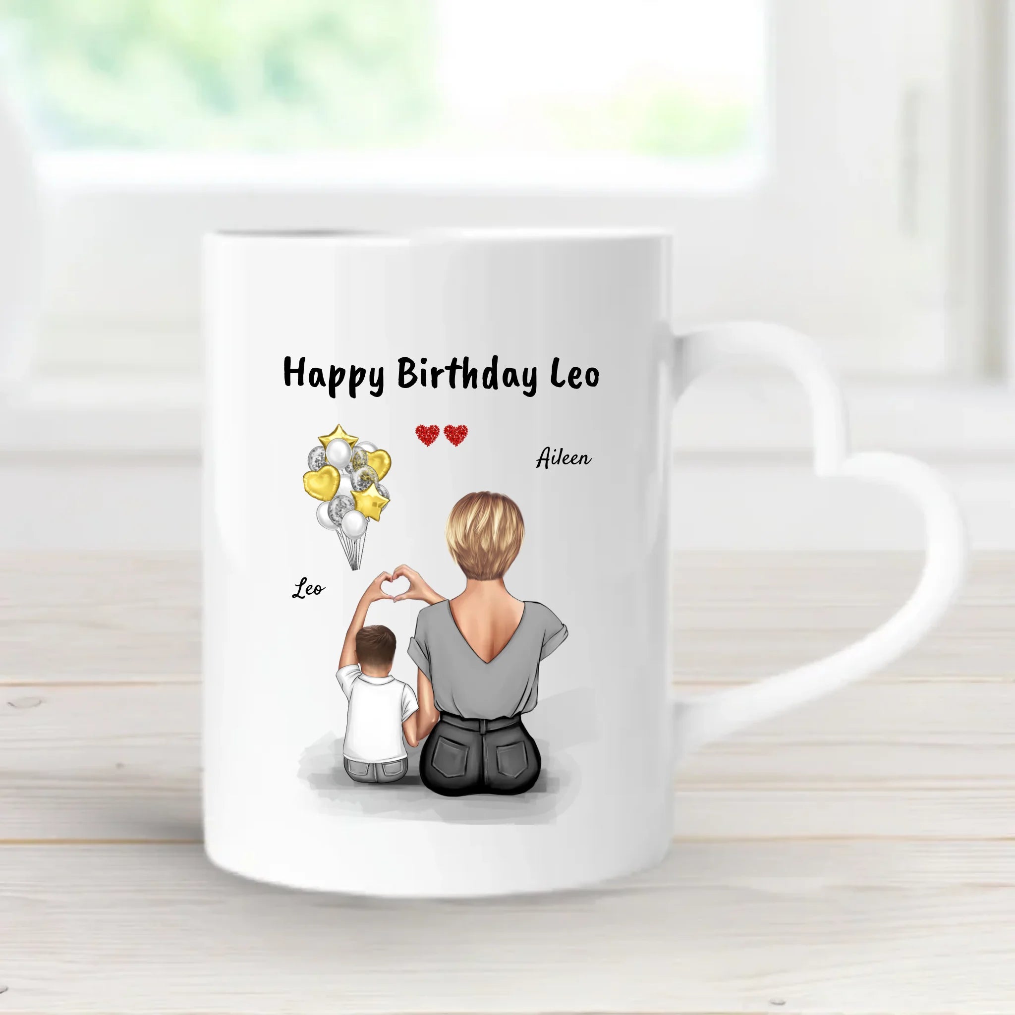 Tasse Geschenk für Mutter und Sohn mit Namen - Cantty