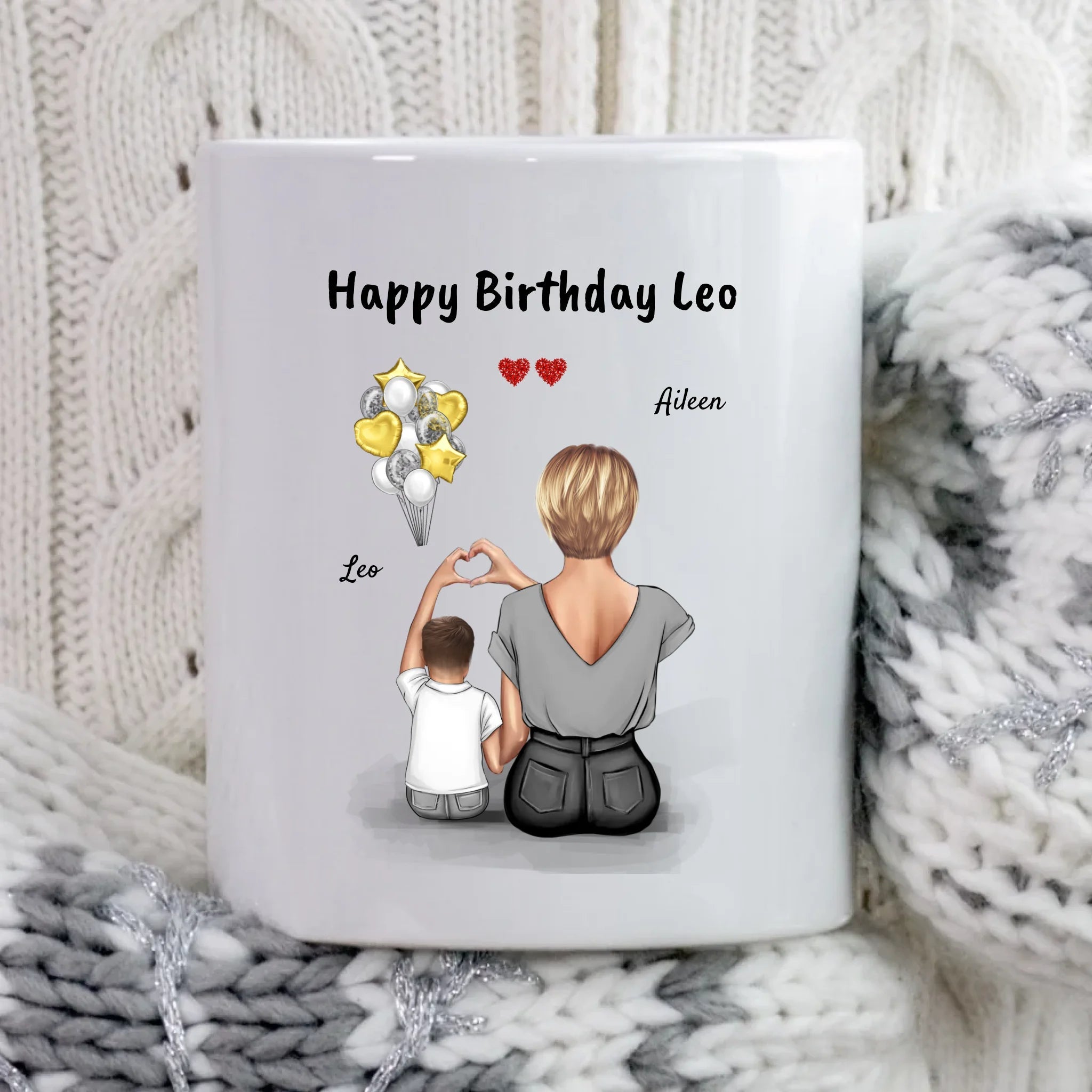 Tasse Geschenk für Mutter und Sohn mit Namen - Cantty