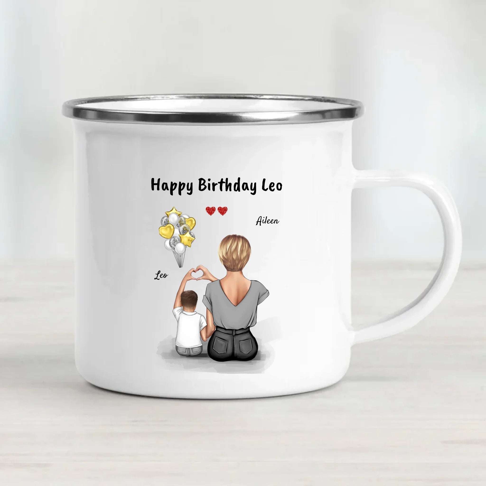 Tasse Geschenk für Mutter und Sohn mit Namen - Cantty