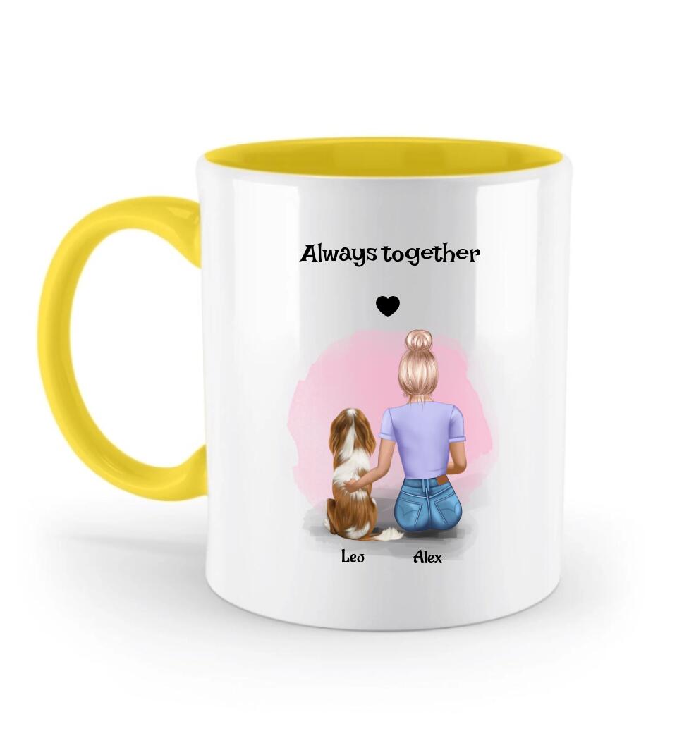 Tasse Geschenk Hund mit Mädchen Bild - Cantty