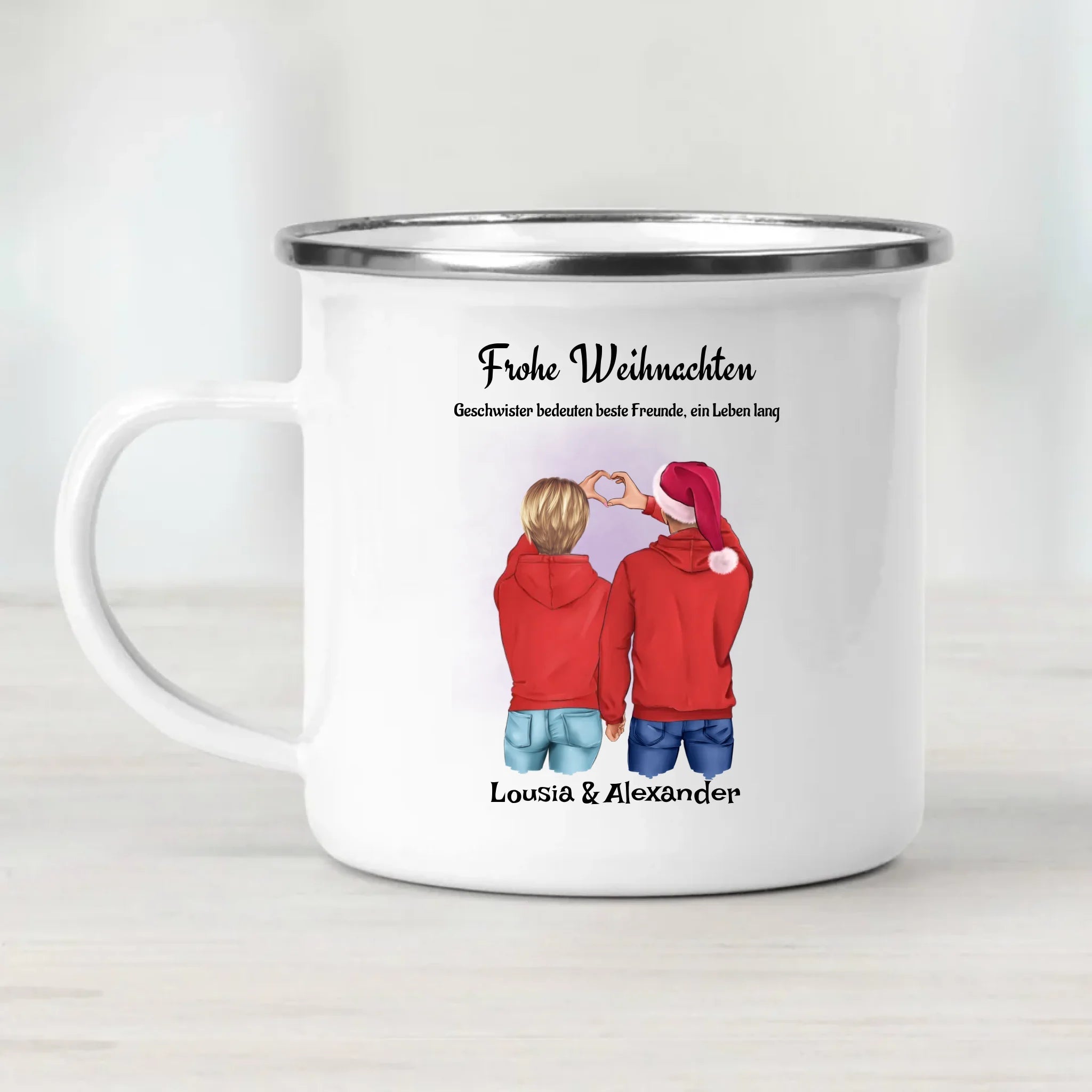 Tasse Geschenk Weihnachten für Geschwister mit Spruch - Cantty