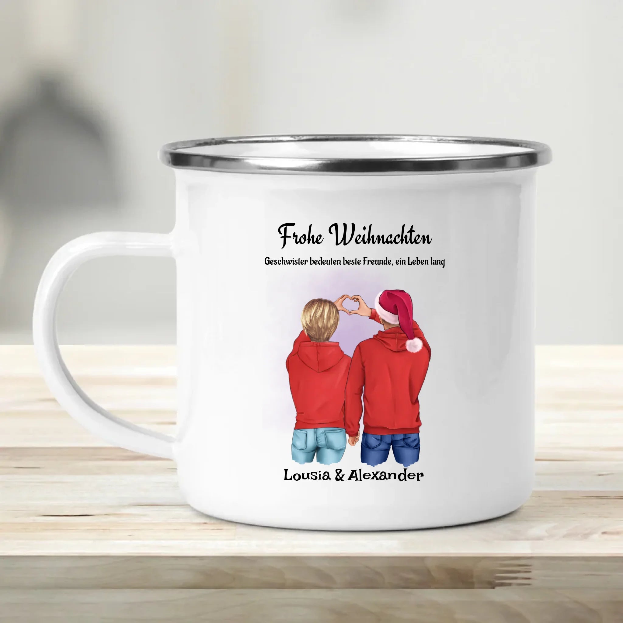 Tasse Geschenk Weihnachten für Geschwister mit Spruch - Cantty