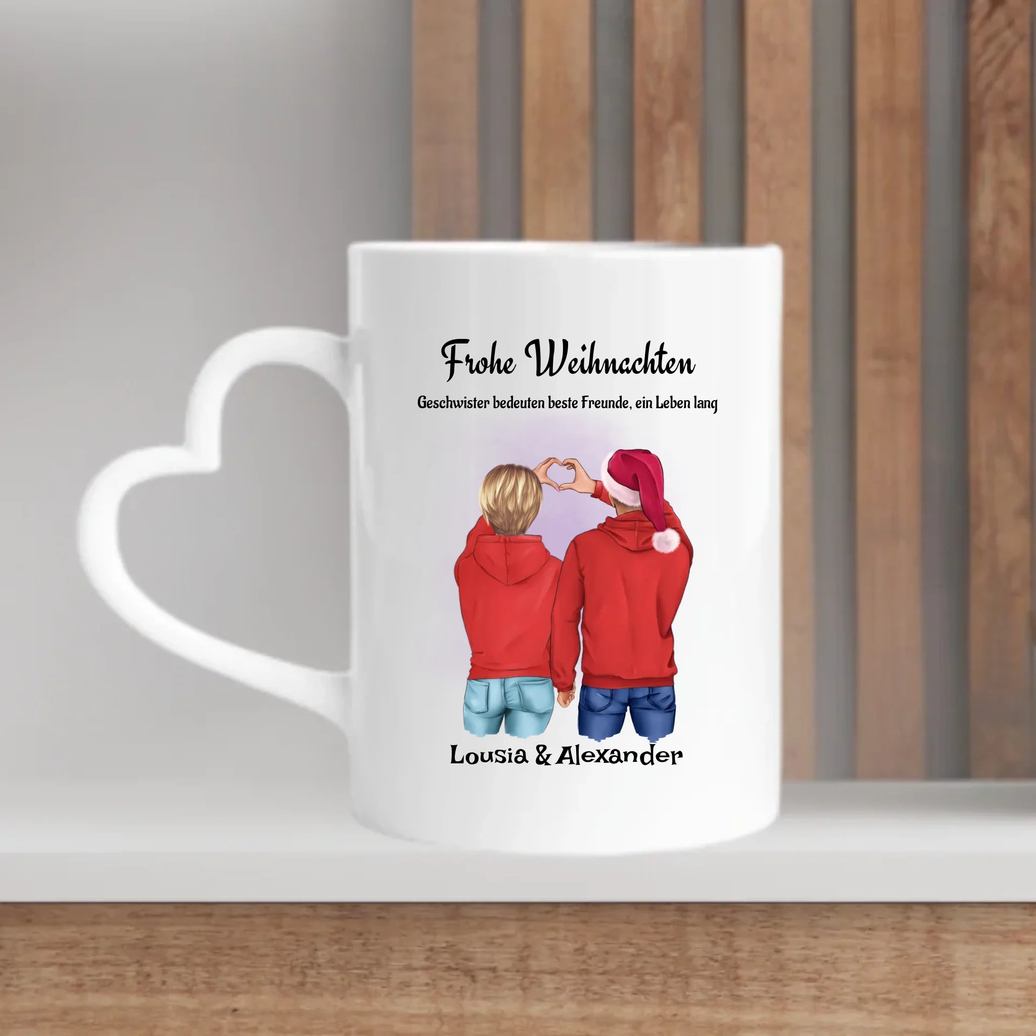 Tasse Geschenk Weihnachten für Geschwister mit Spruch - Cantty