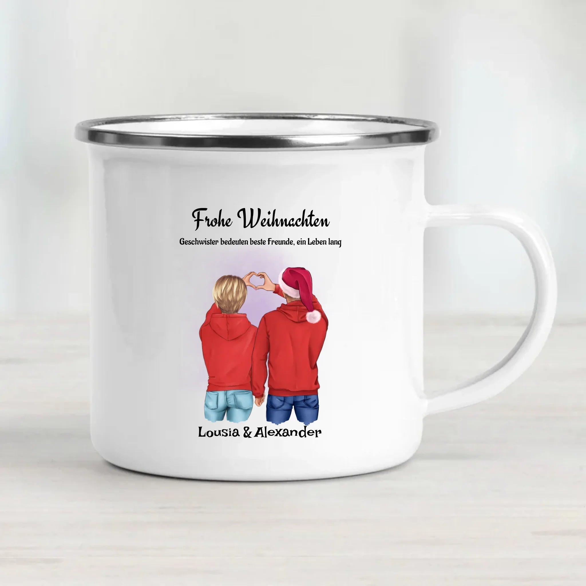 Tasse Geschenk Weihnachten für Geschwister mit Spruch - Cantty
