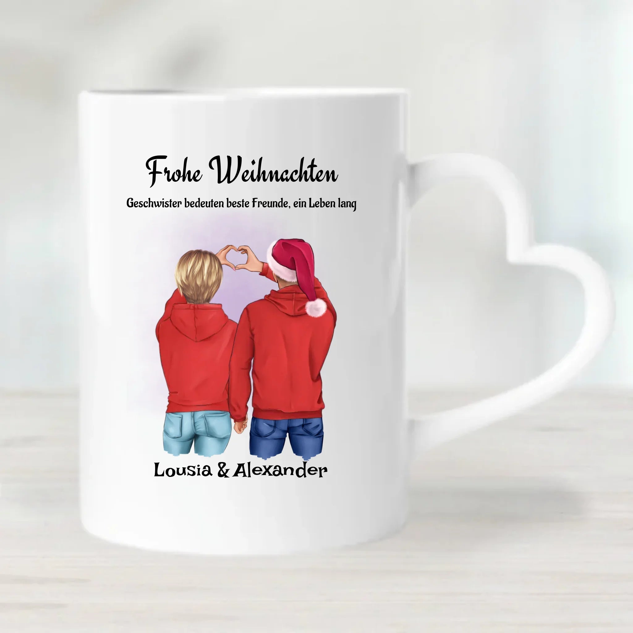 Tasse Geschenk Weihnachten für Geschwister mit Spruch - Cantty