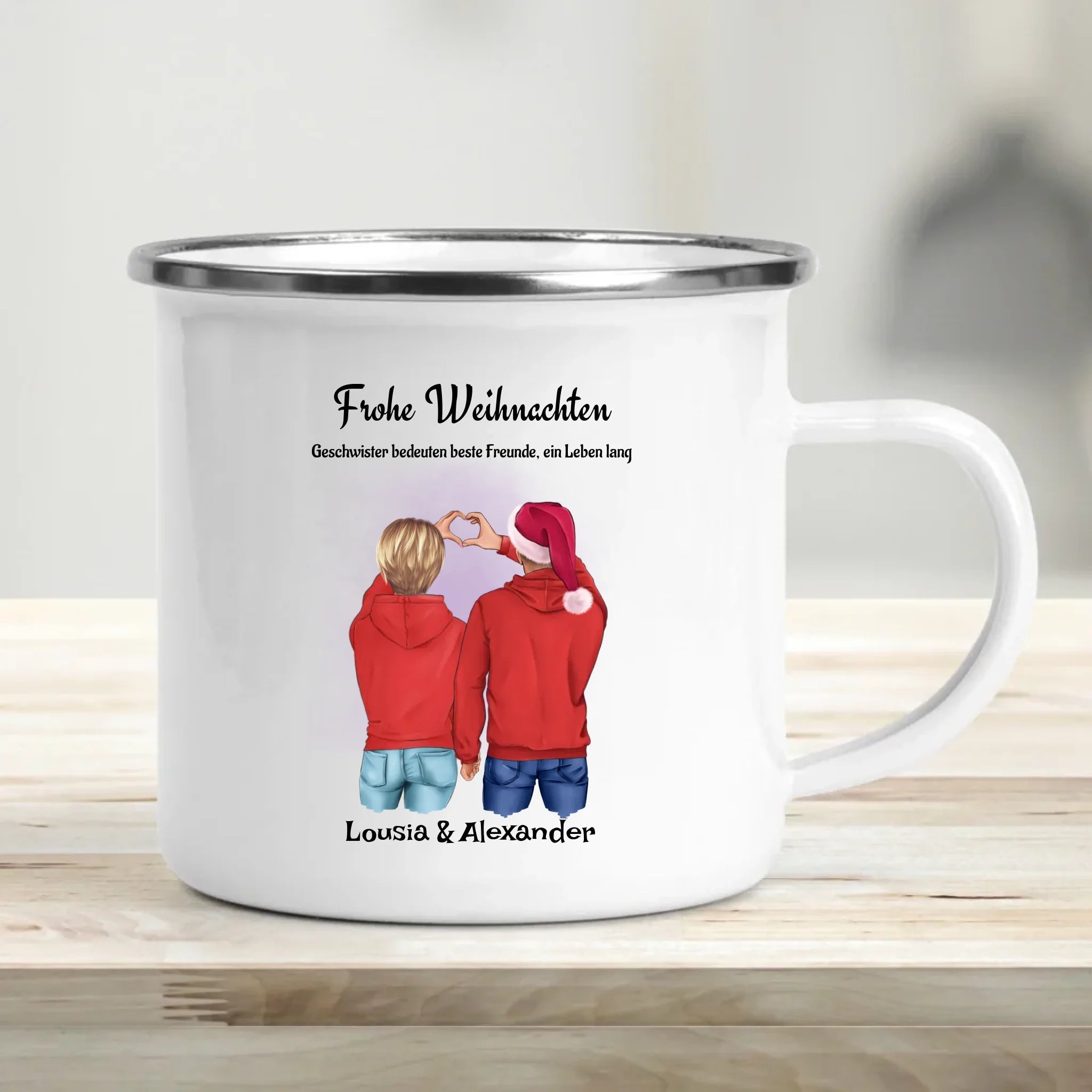 Tasse Geschenk Weihnachten für Geschwister mit Spruch - Cantty