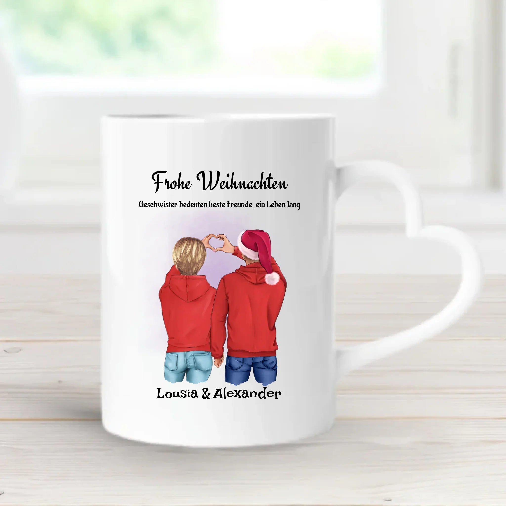 Tasse Geschenk Weihnachten für Geschwister mit Spruch - Cantty