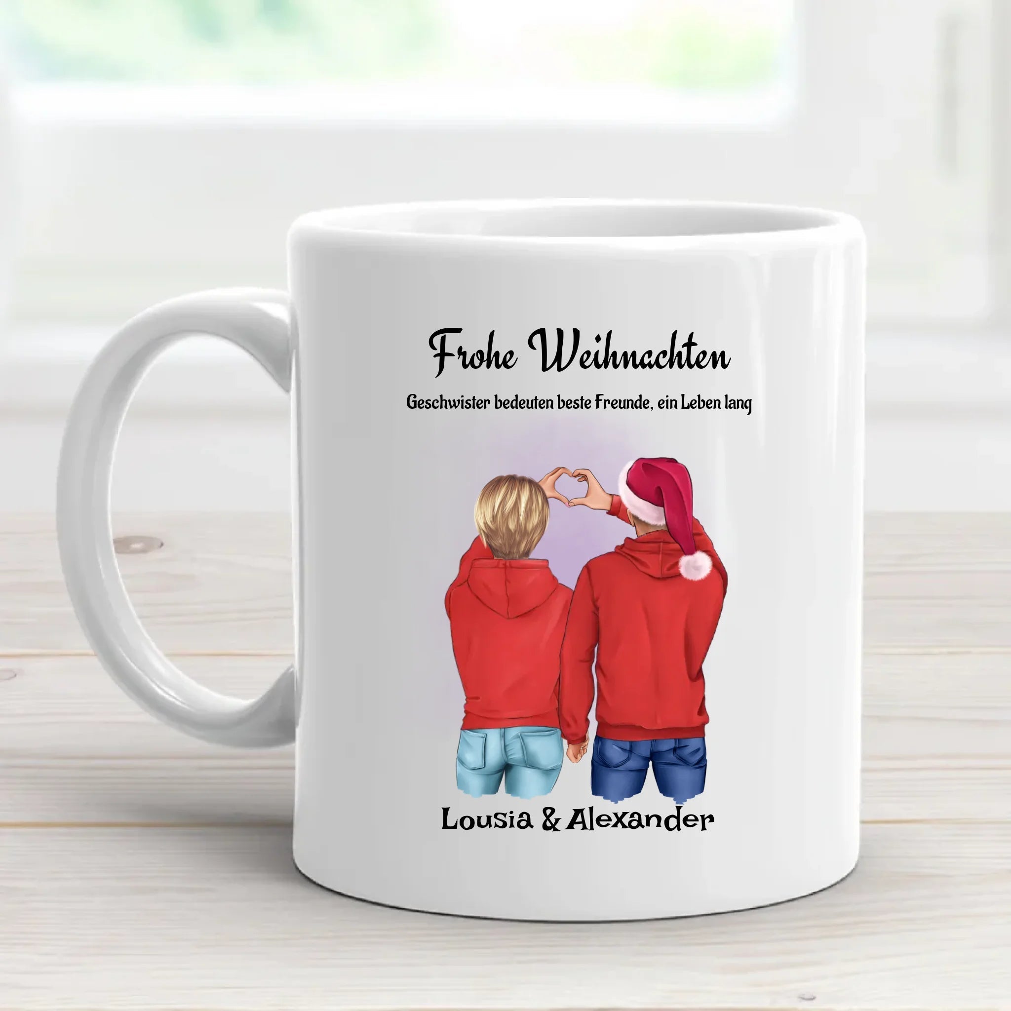 Tasse Geschenk Weihnachten für Geschwister mit Spruch - Cantty