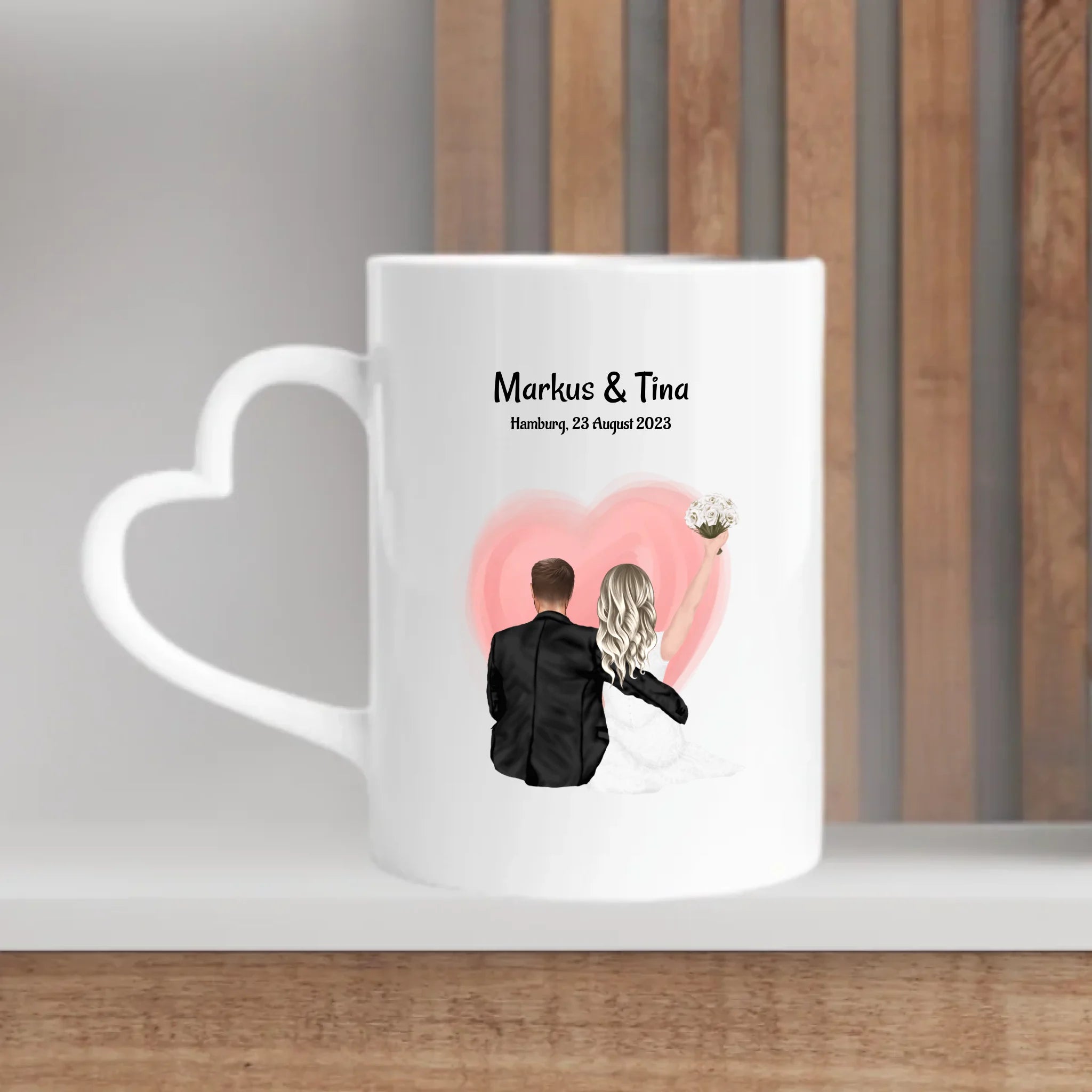 Tasse Hochzeitpaar Braut Bräutigam Geschenk personalisiert - Cantty