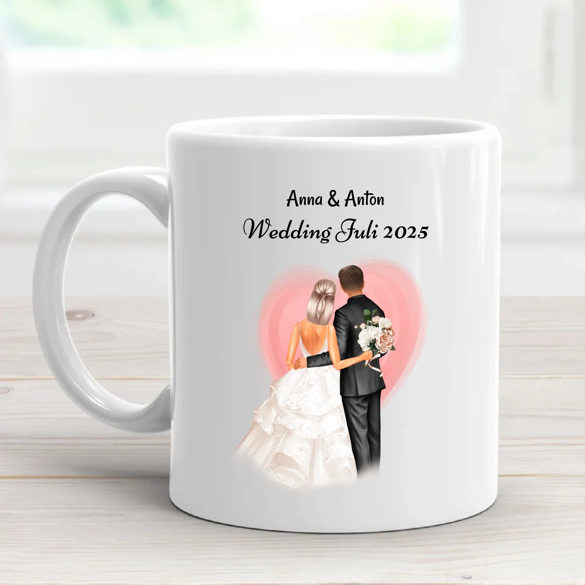 Tasse Hochzeitspaar Geschenk personalisiert - Cantty