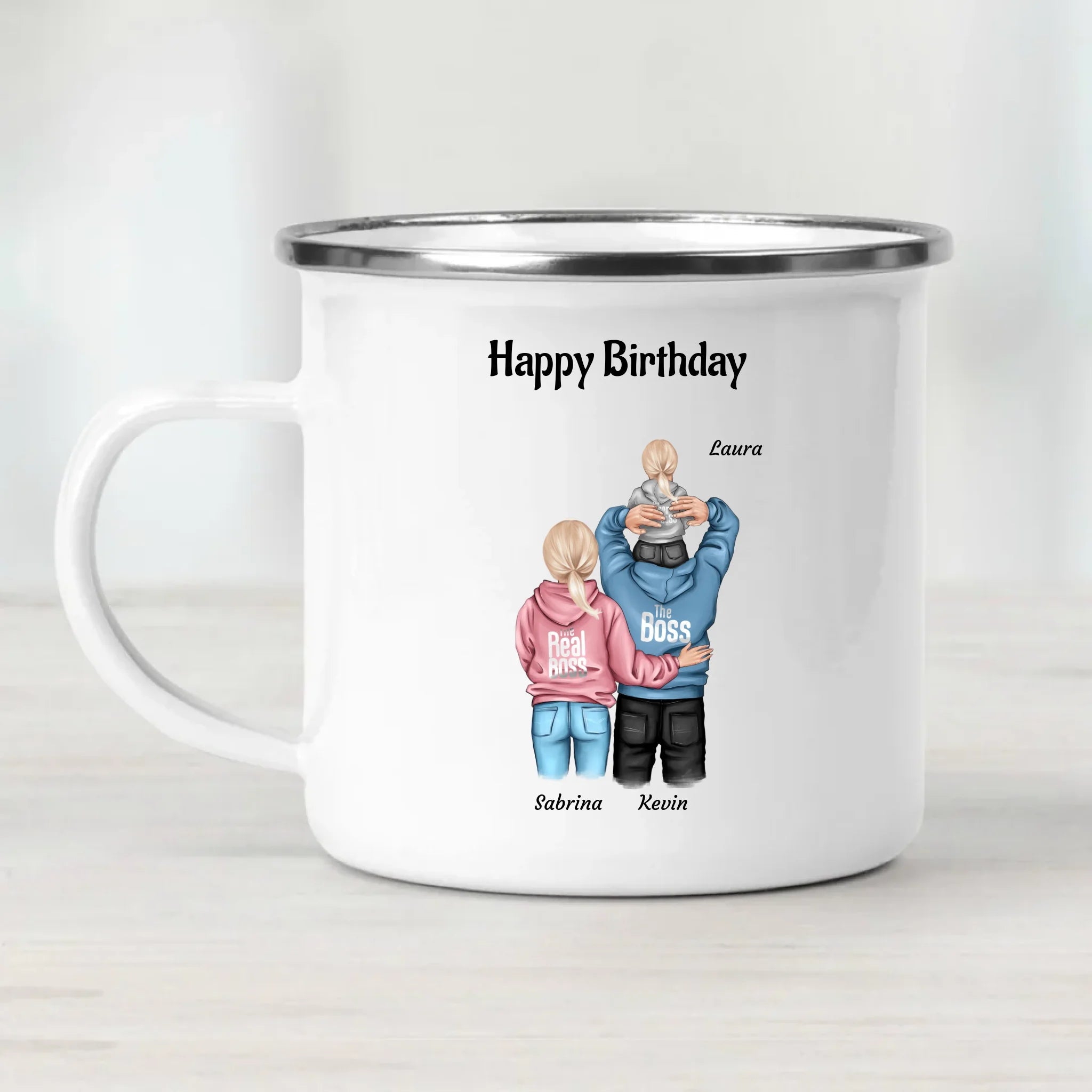 Tasse Junge Mädchen Geburtstag Bild mit Eltern - Cantty