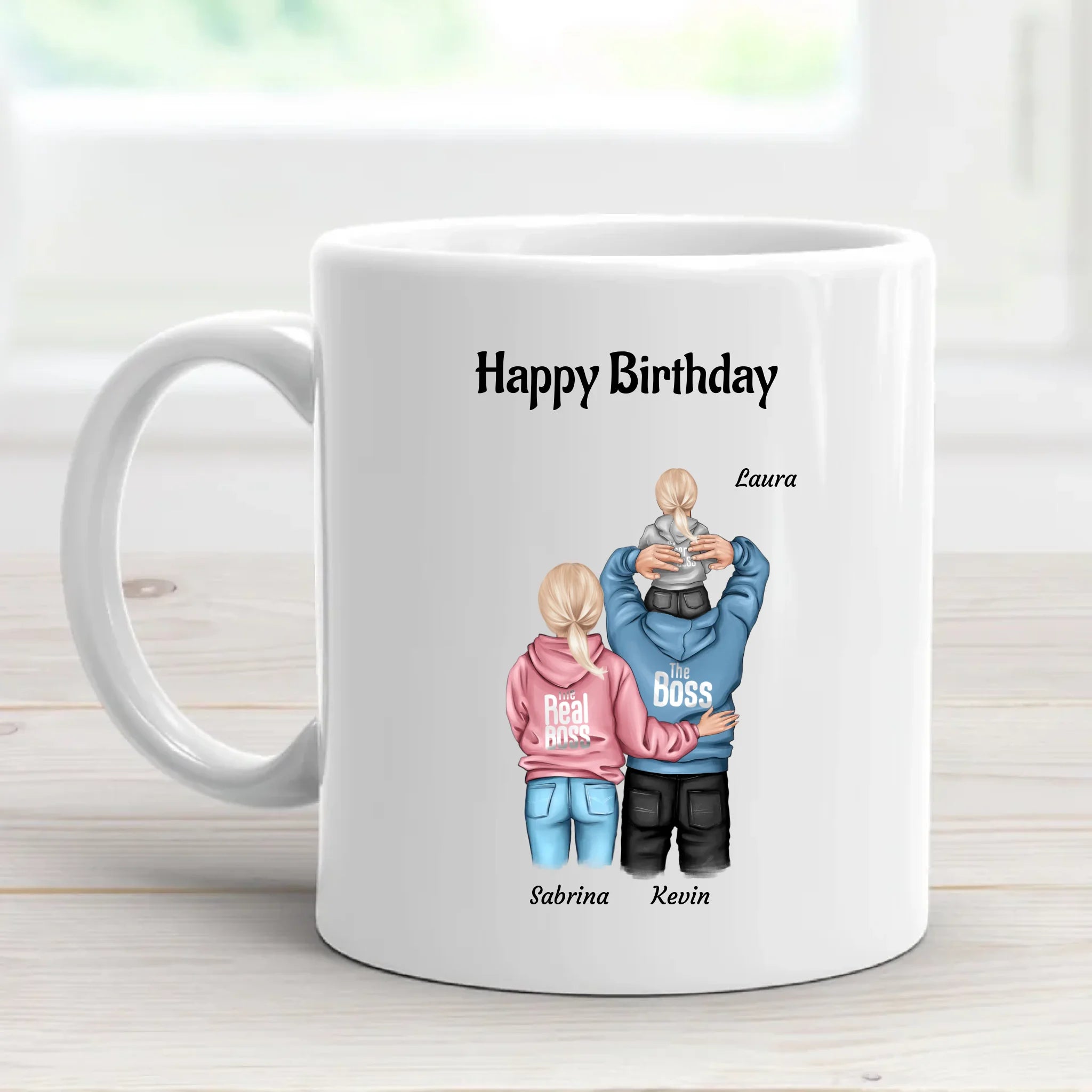 Tasse Junge Mädchen Geburtstag Bild mit Eltern - Cantty