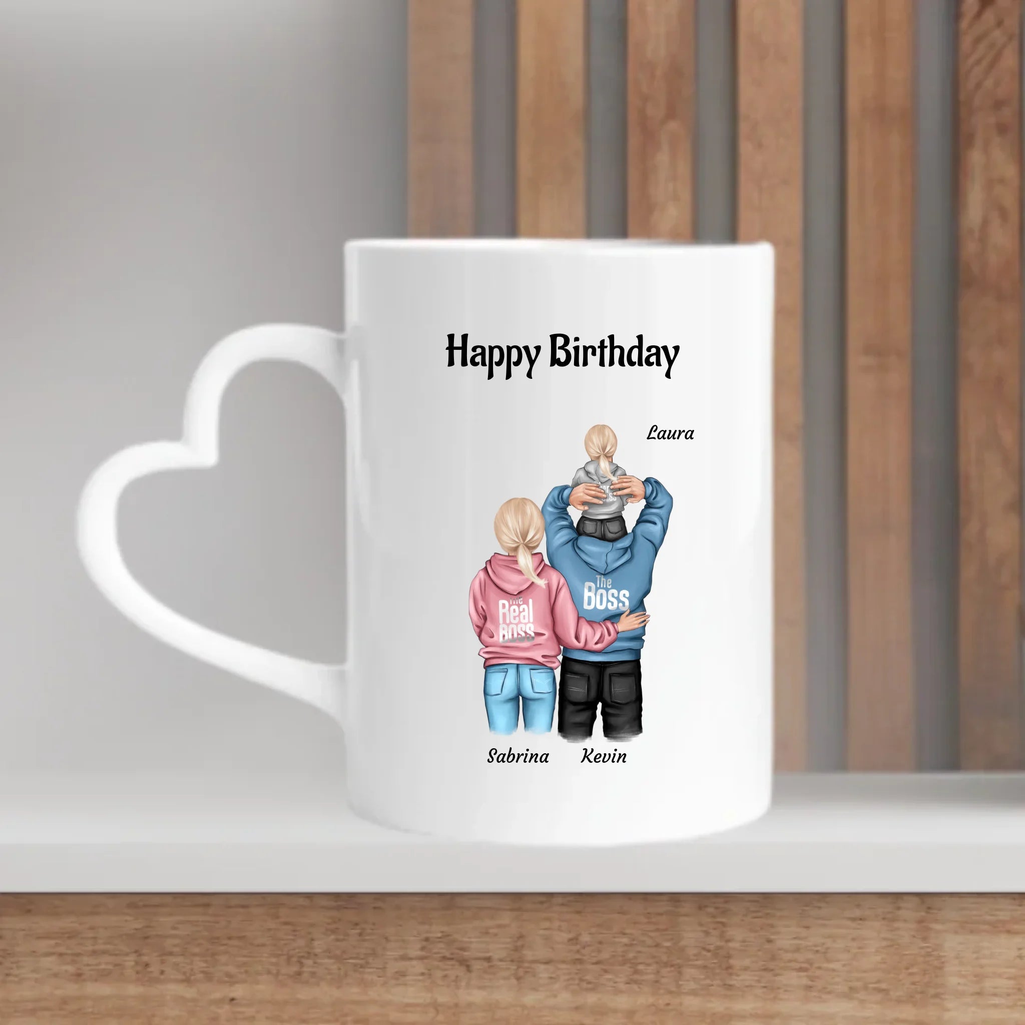 Tasse Junge Mädchen Geburtstag Bild mit Eltern - Cantty