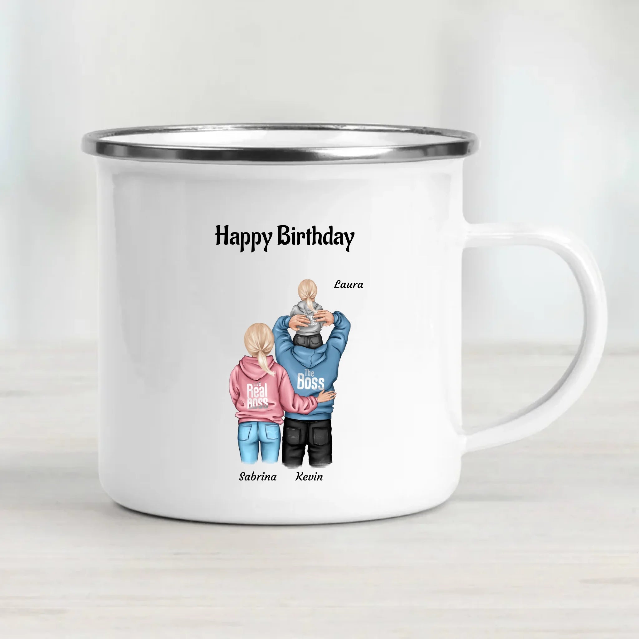 Tasse Junge Mädchen Geburtstag Bild mit Eltern - Cantty