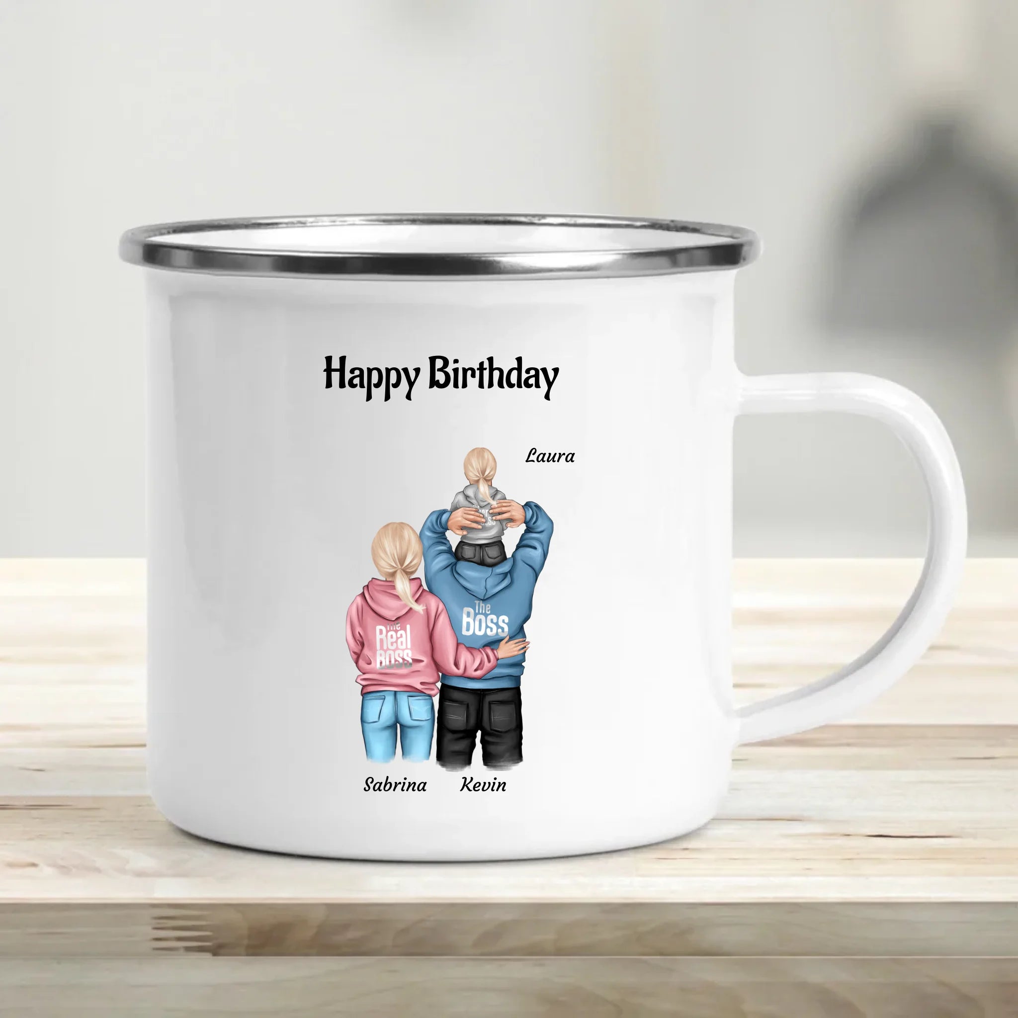 Tasse Junge Mädchen Geburtstag Bild mit Eltern - Cantty