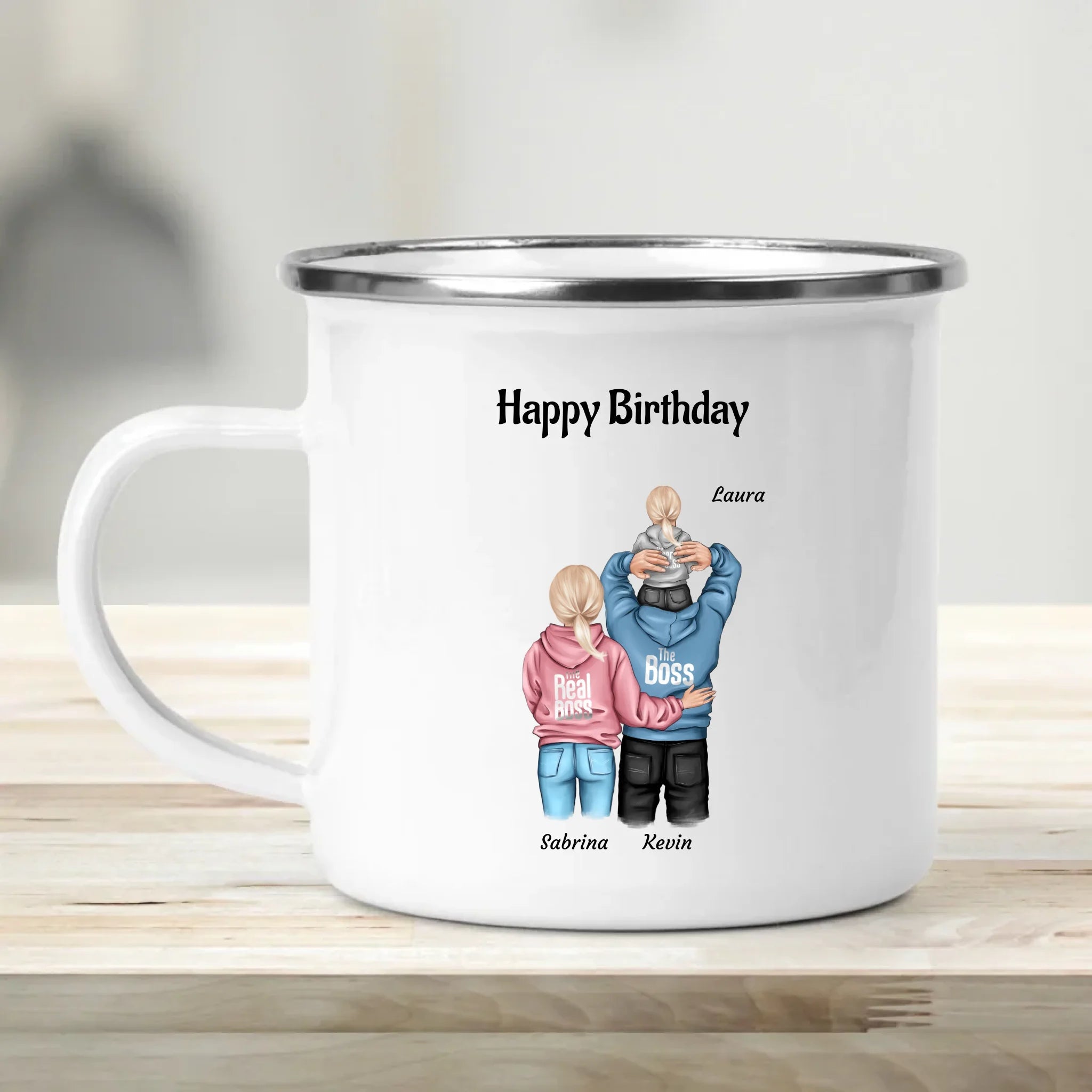 Tasse Junge Mädchen Geburtstag Bild mit Eltern - Cantty
