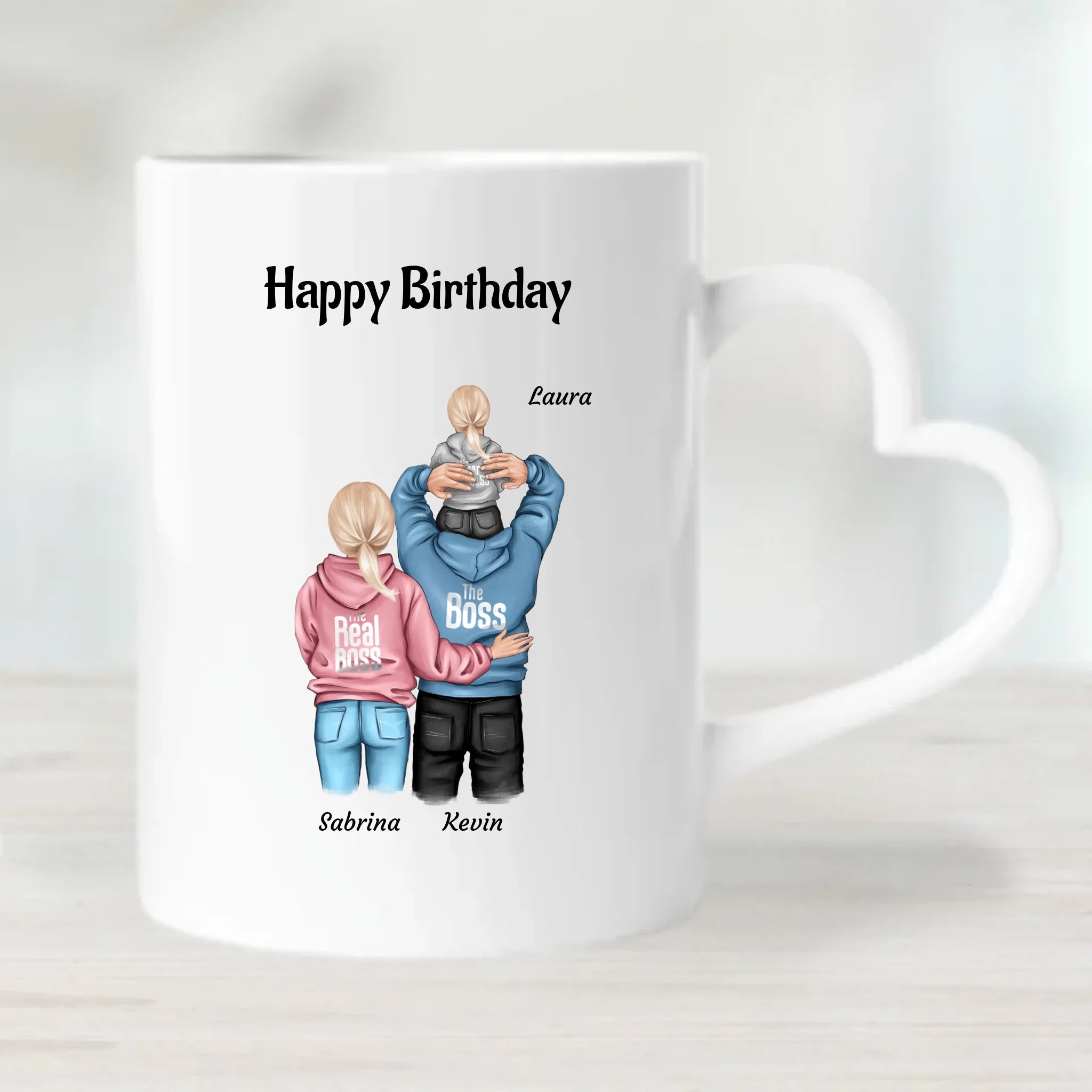 Tasse Junge Mädchen Geburtstag Bild mit Eltern - Cantty