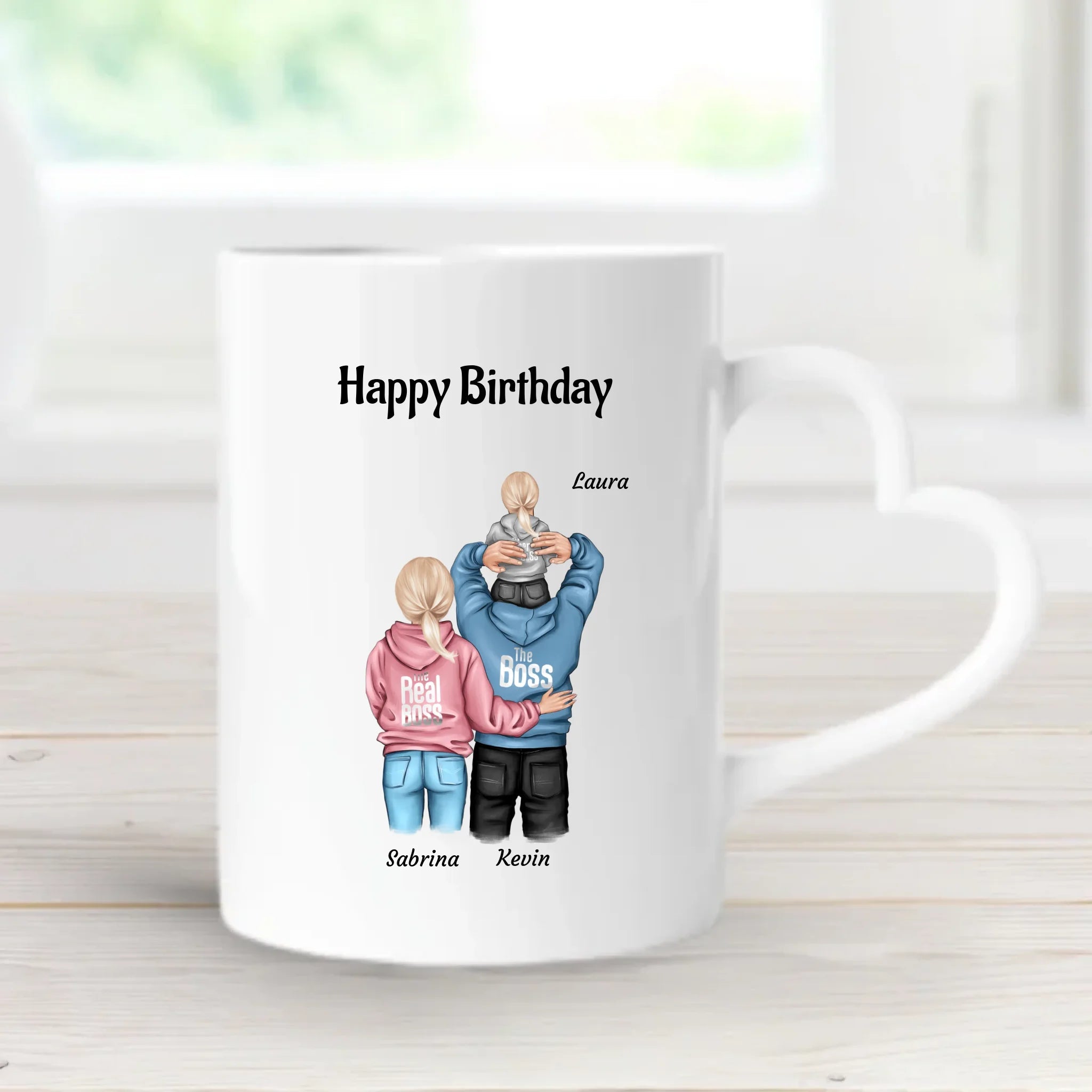 Tasse Junge Mädchen Geburtstag Bild mit Eltern - Cantty