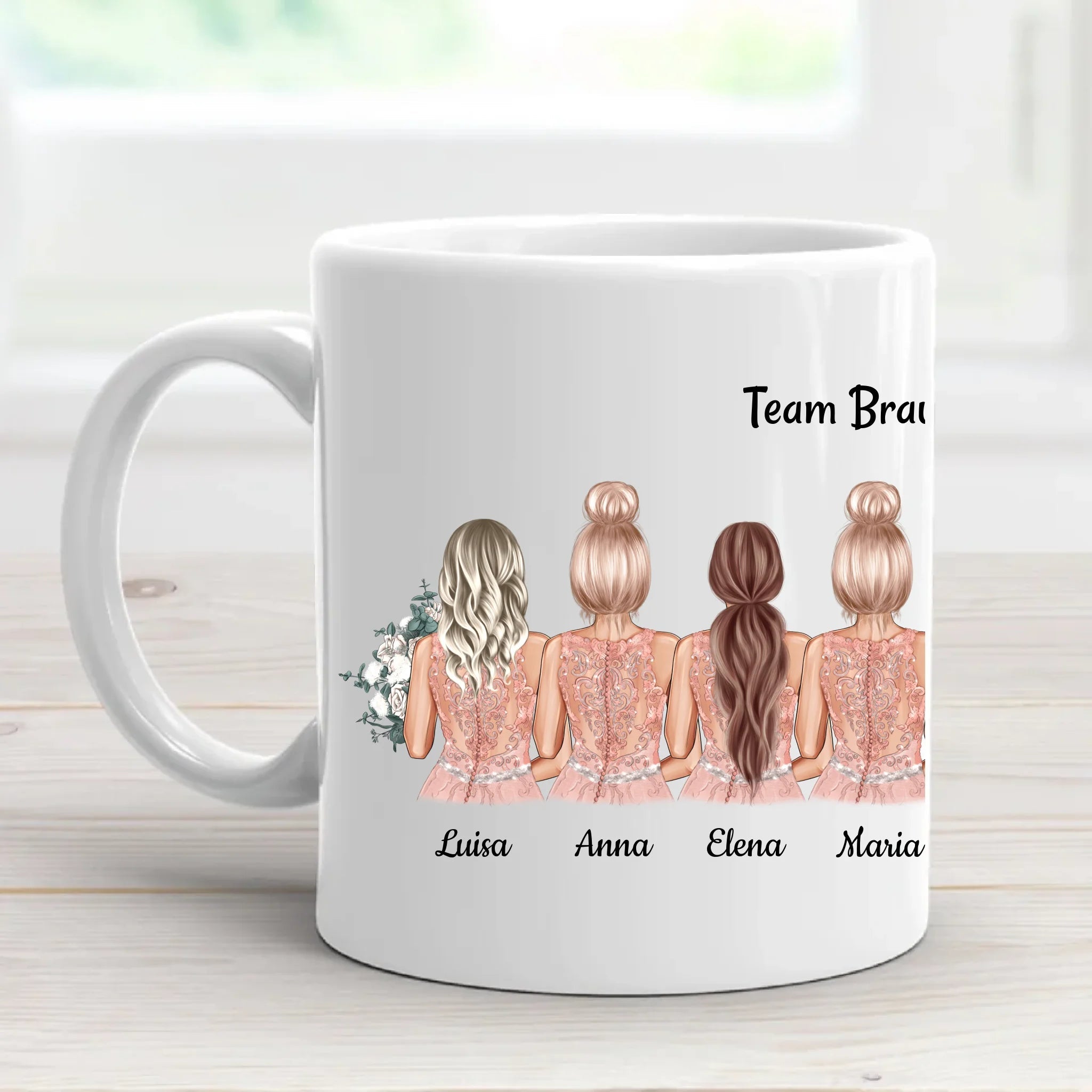 Tasse Junggesellinnenabschied JGA Geschenk 4 bis 9 Personen - Cantty