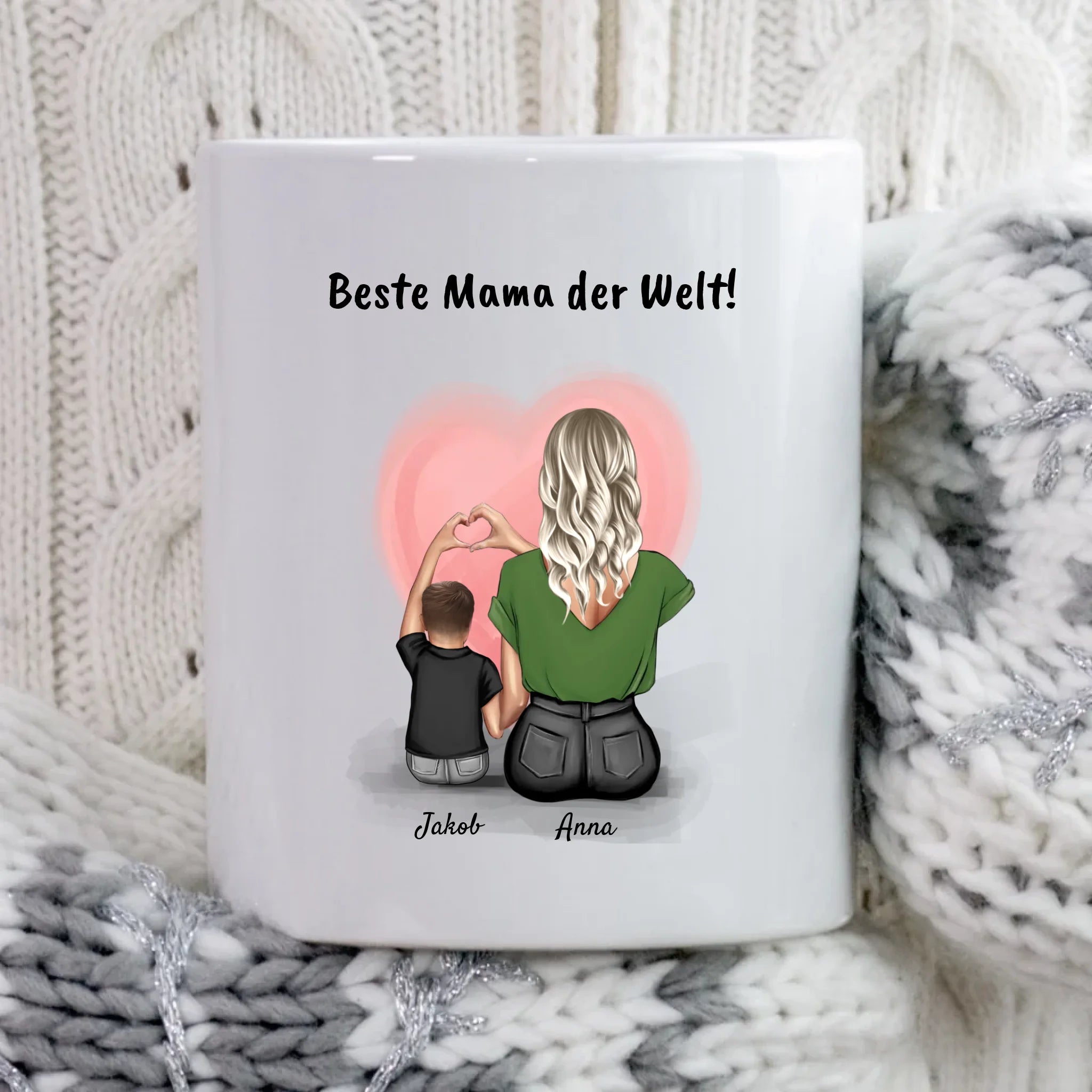 Tasse kleiner Sohn und Mutter Bild Geschenk - Cantty