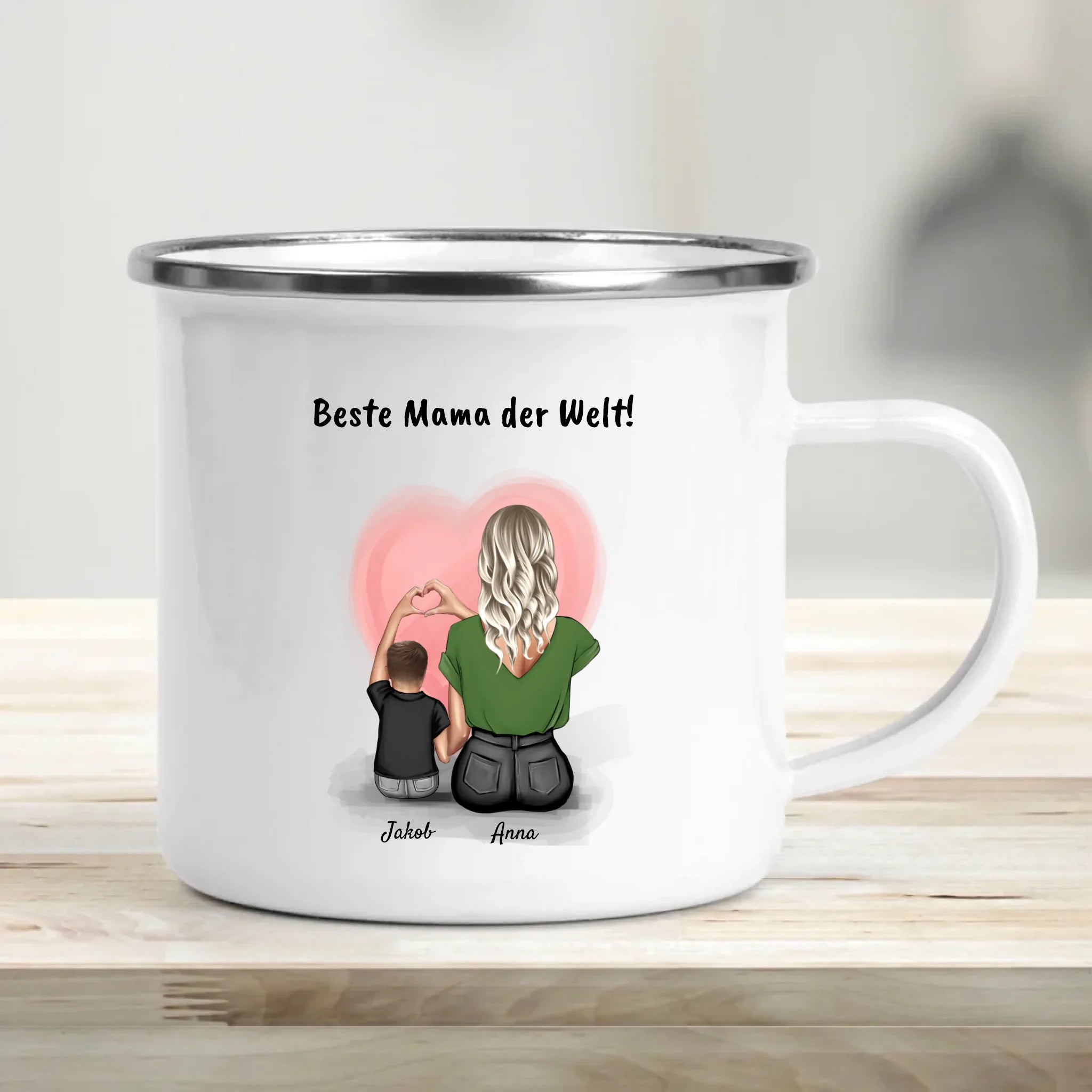 Tasse kleiner Sohn und Mutter Bild Geschenk - Cantty