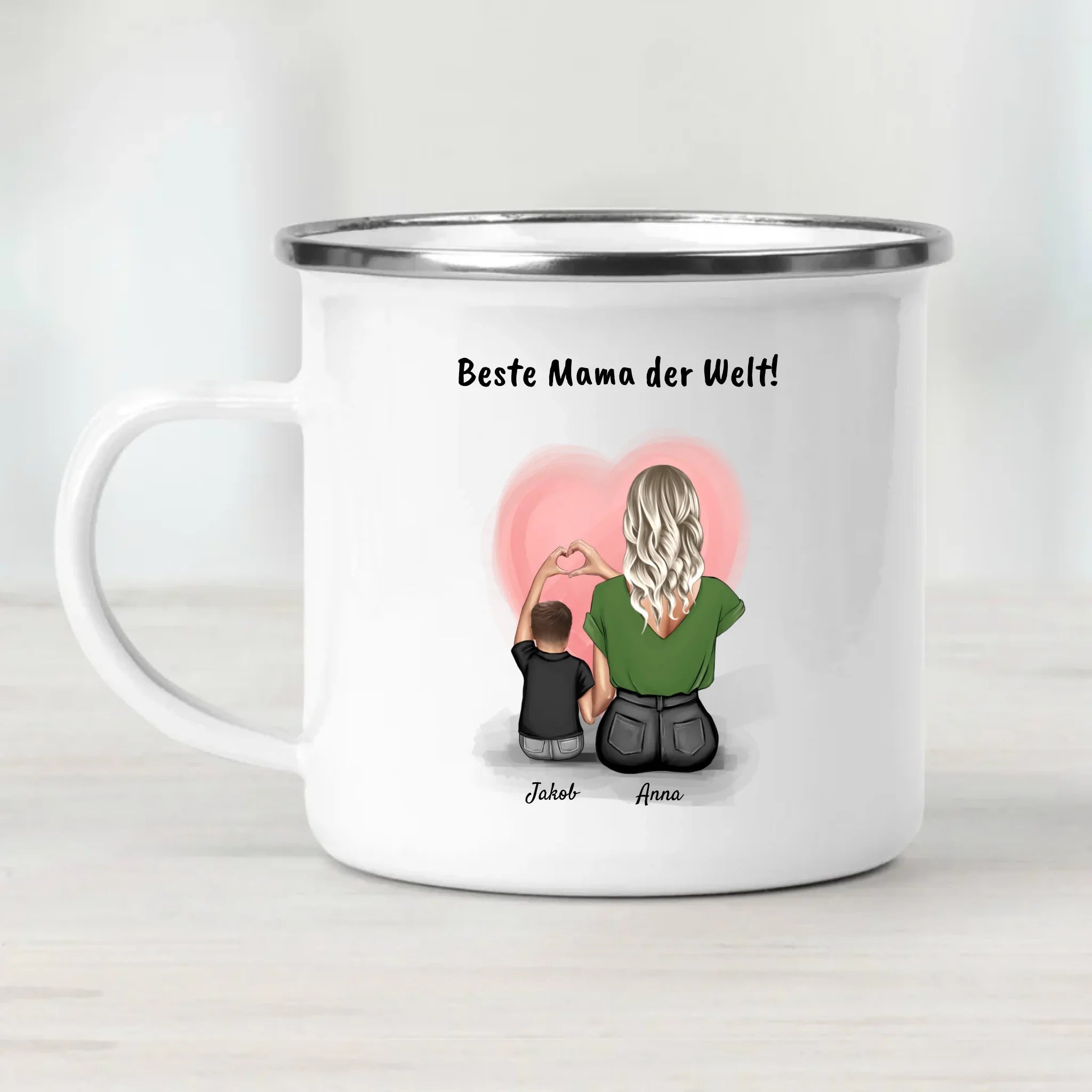 Tasse kleiner Sohn und Mutter Bild Geschenk - Cantty
